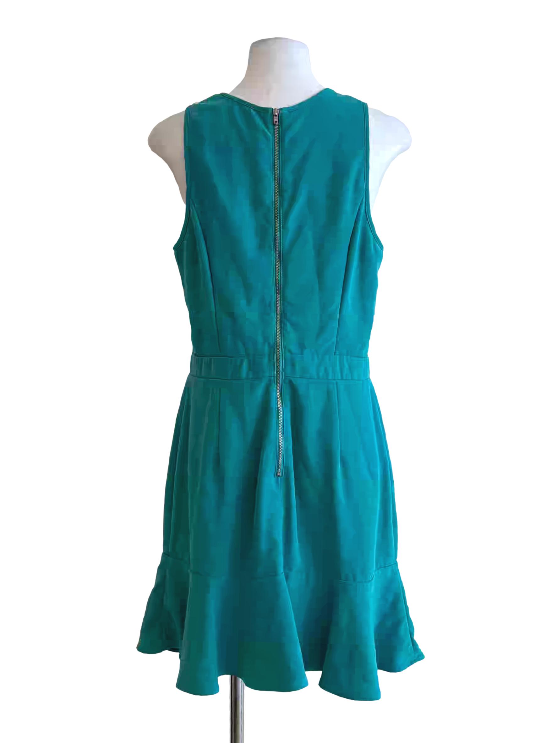 Turquoise Cut Out Sleeveless Dress