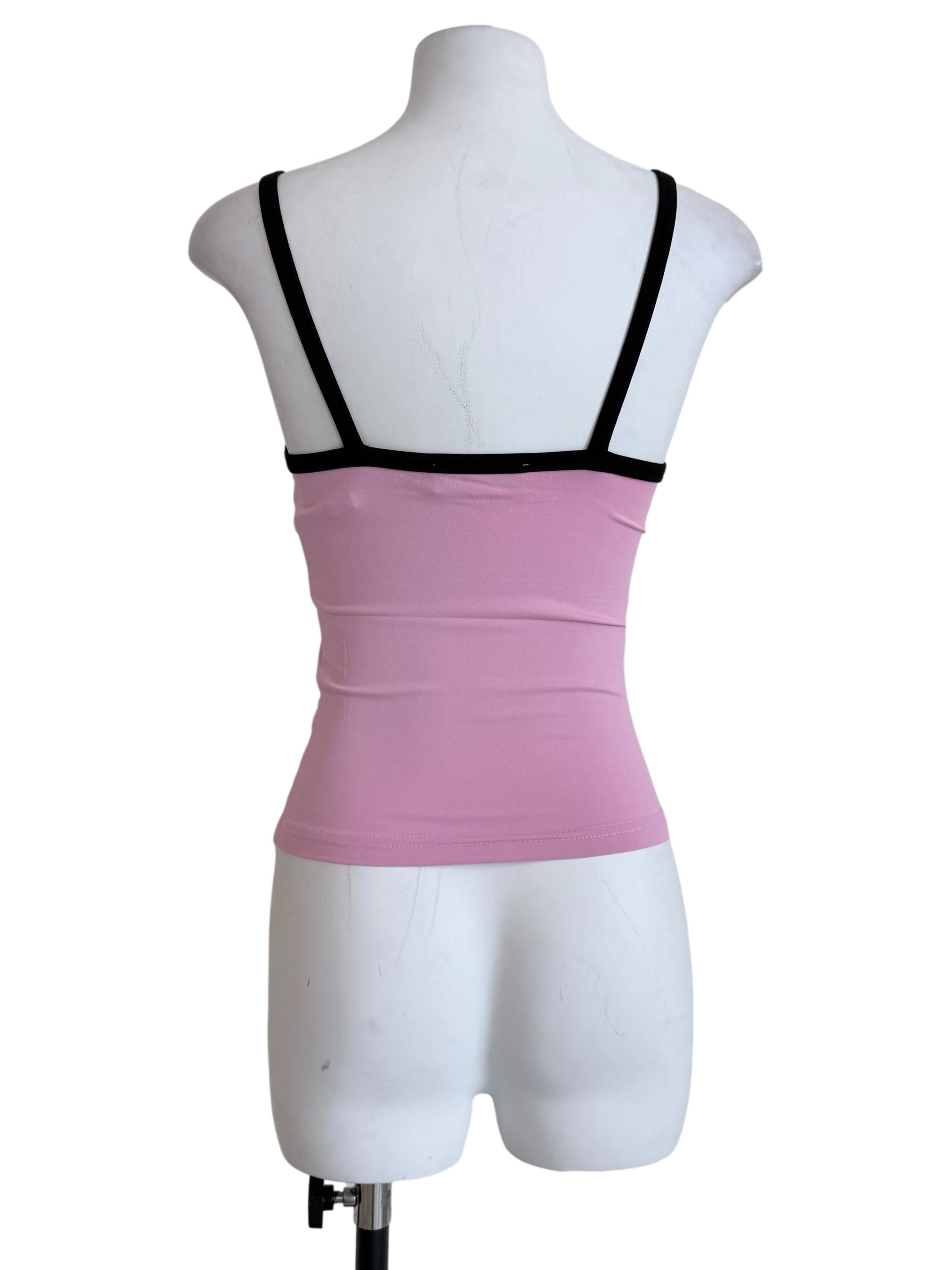 Pink Robyn Contrast Padded Top