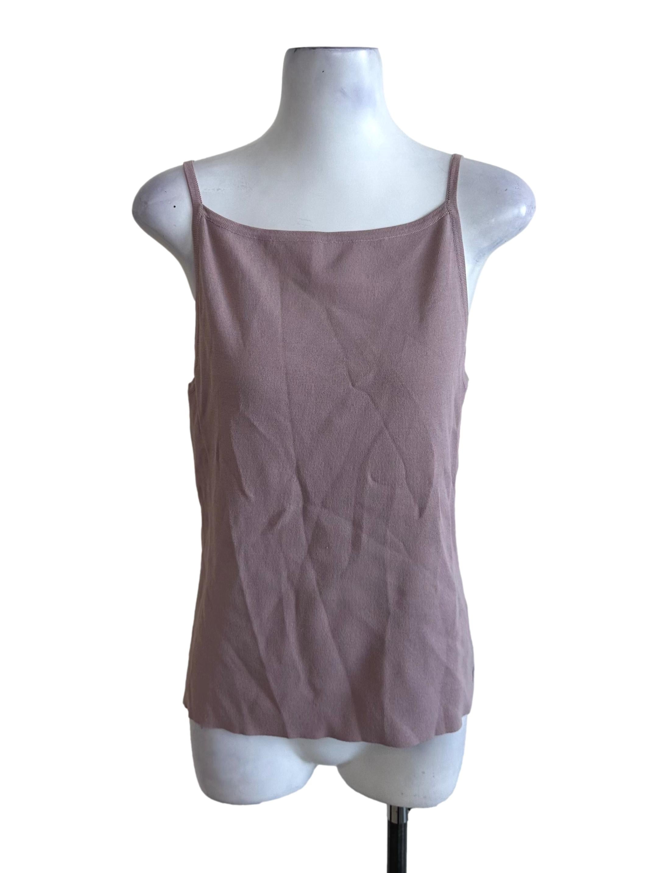 Dusty Pink Knit Spaghetti Strap Top