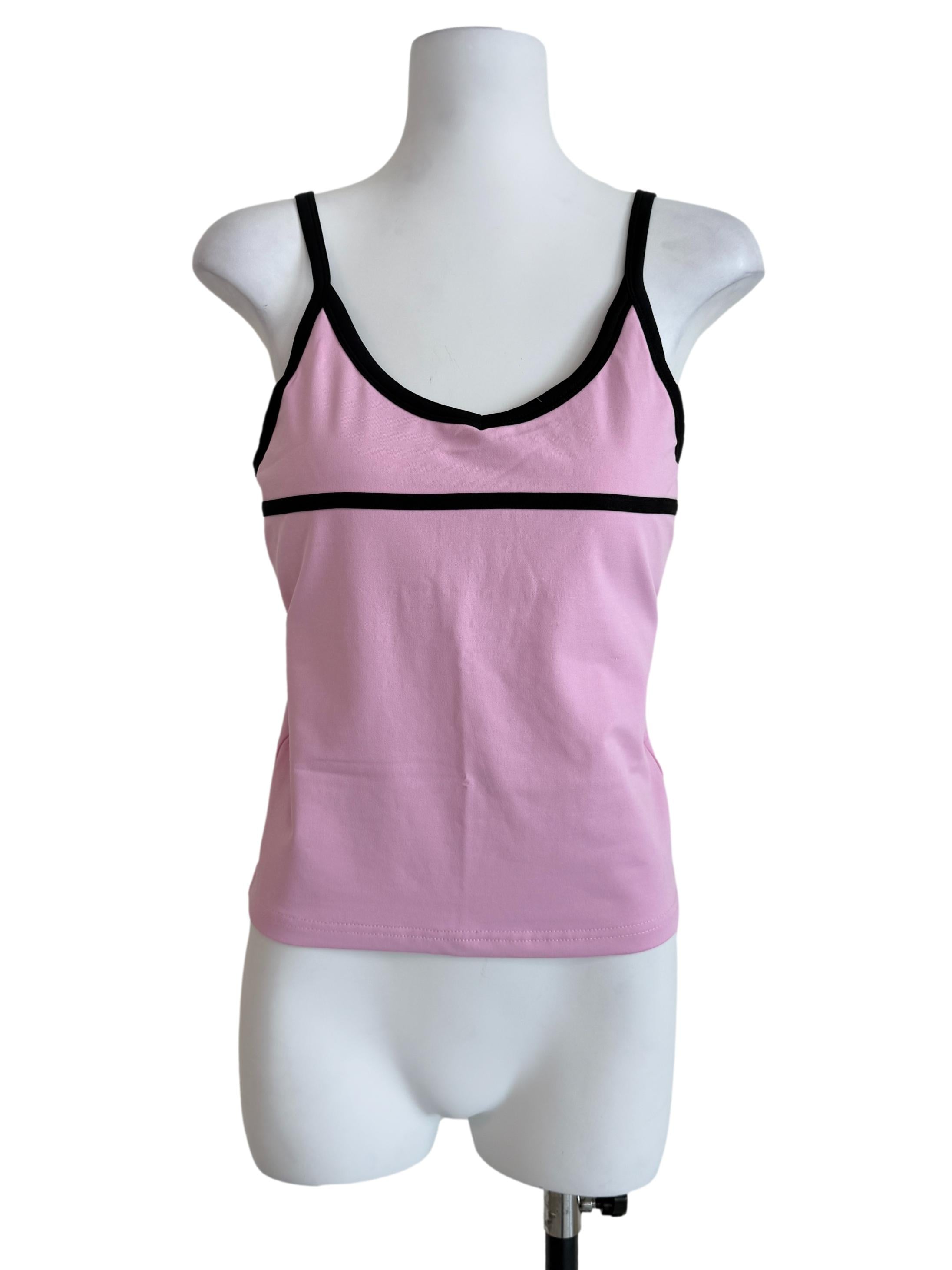 Pink Robyn Contrast Padded Top