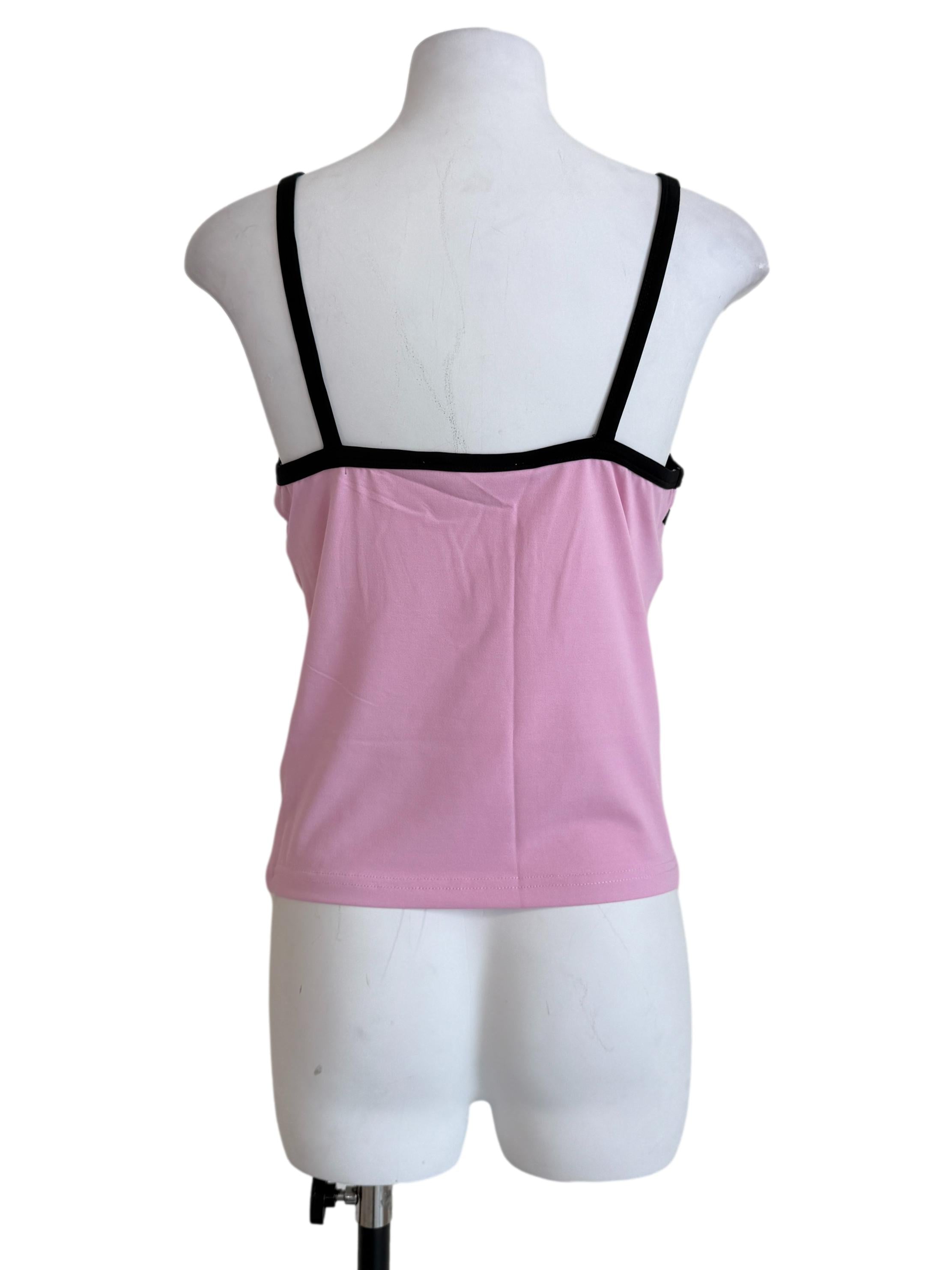 Pink Robyn Contrast Padded Top