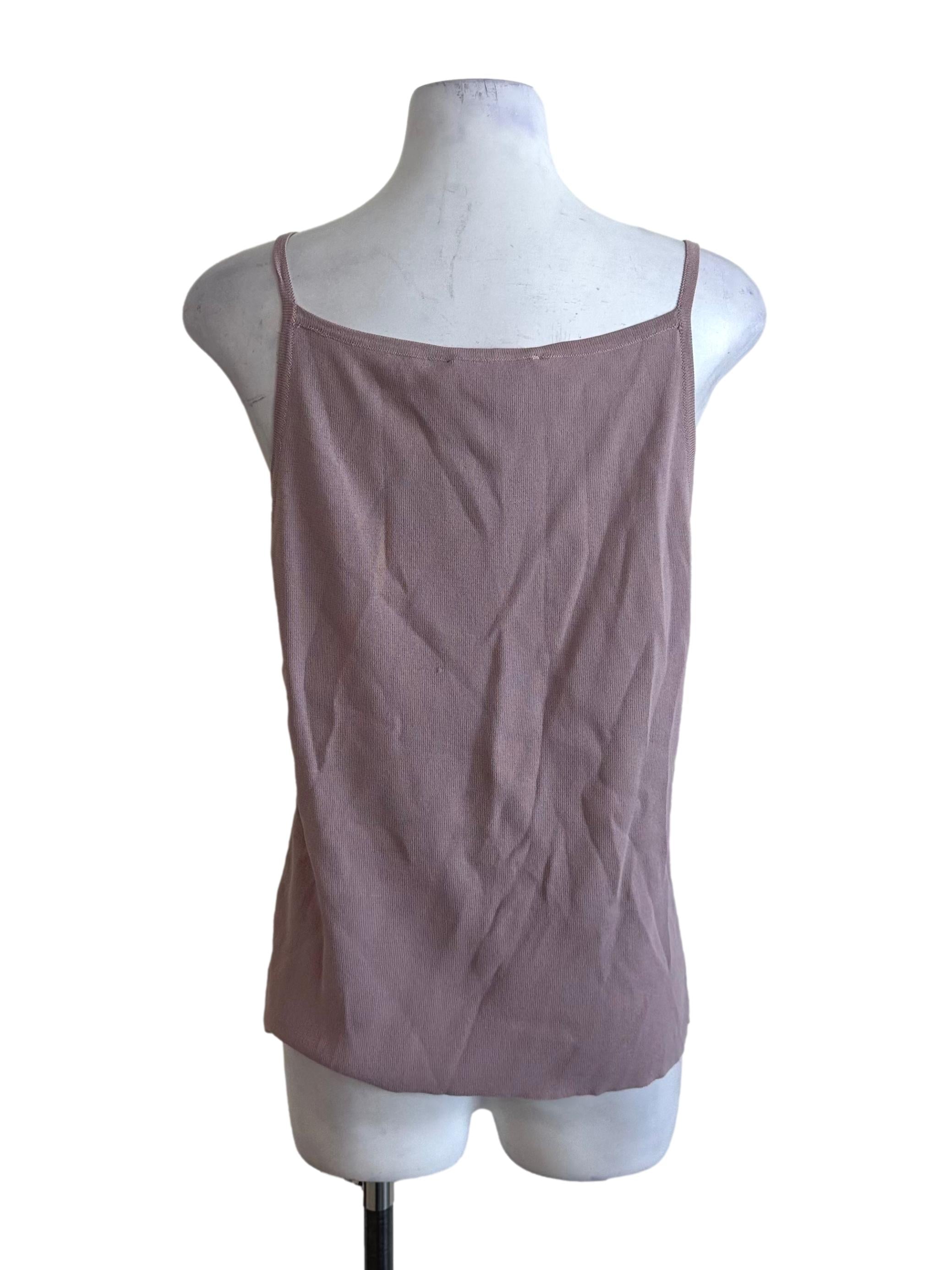 Dusty Pink Knit Spaghetti Strap Top