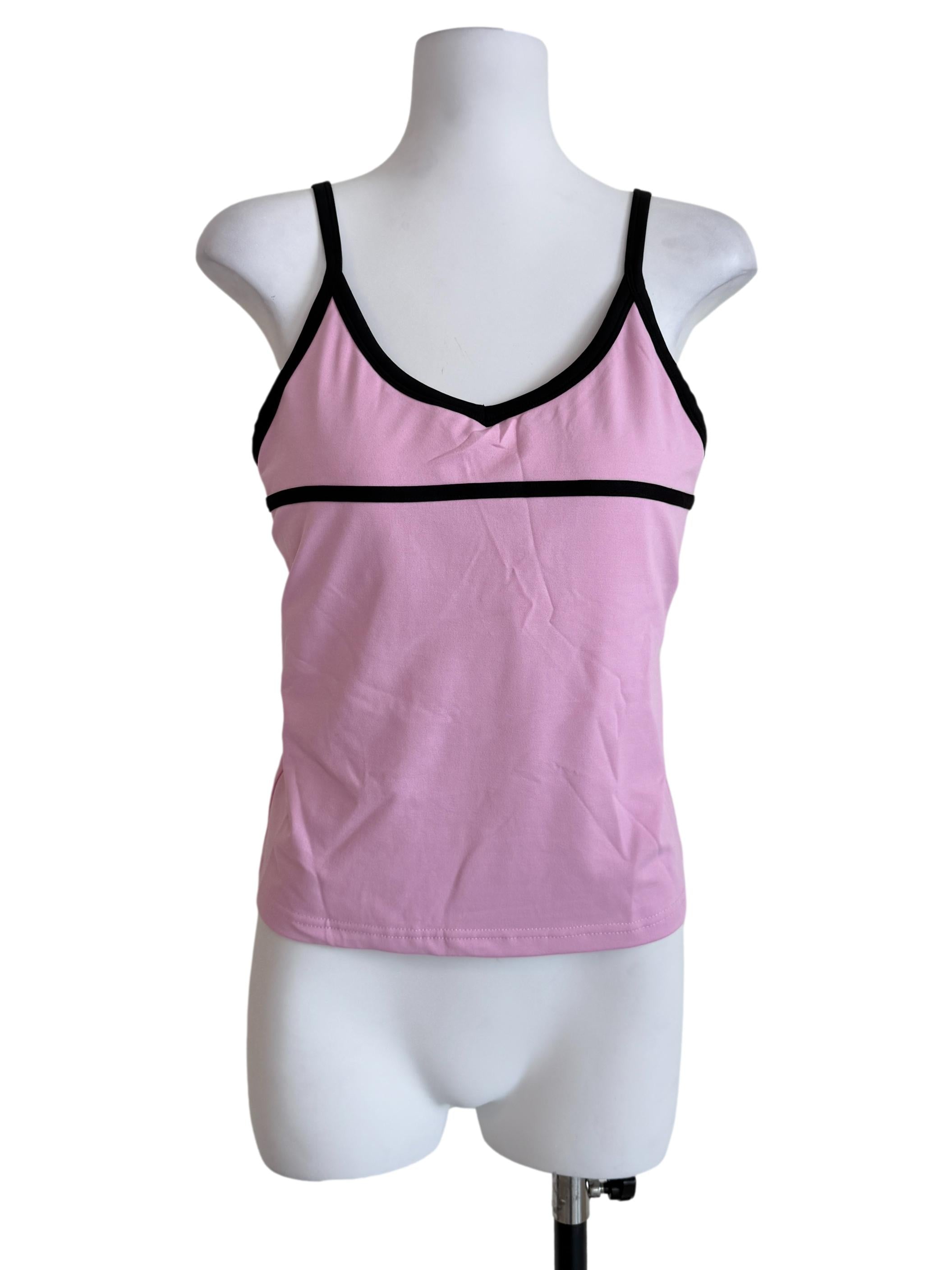 Pink Robyn Contrast Padded Top