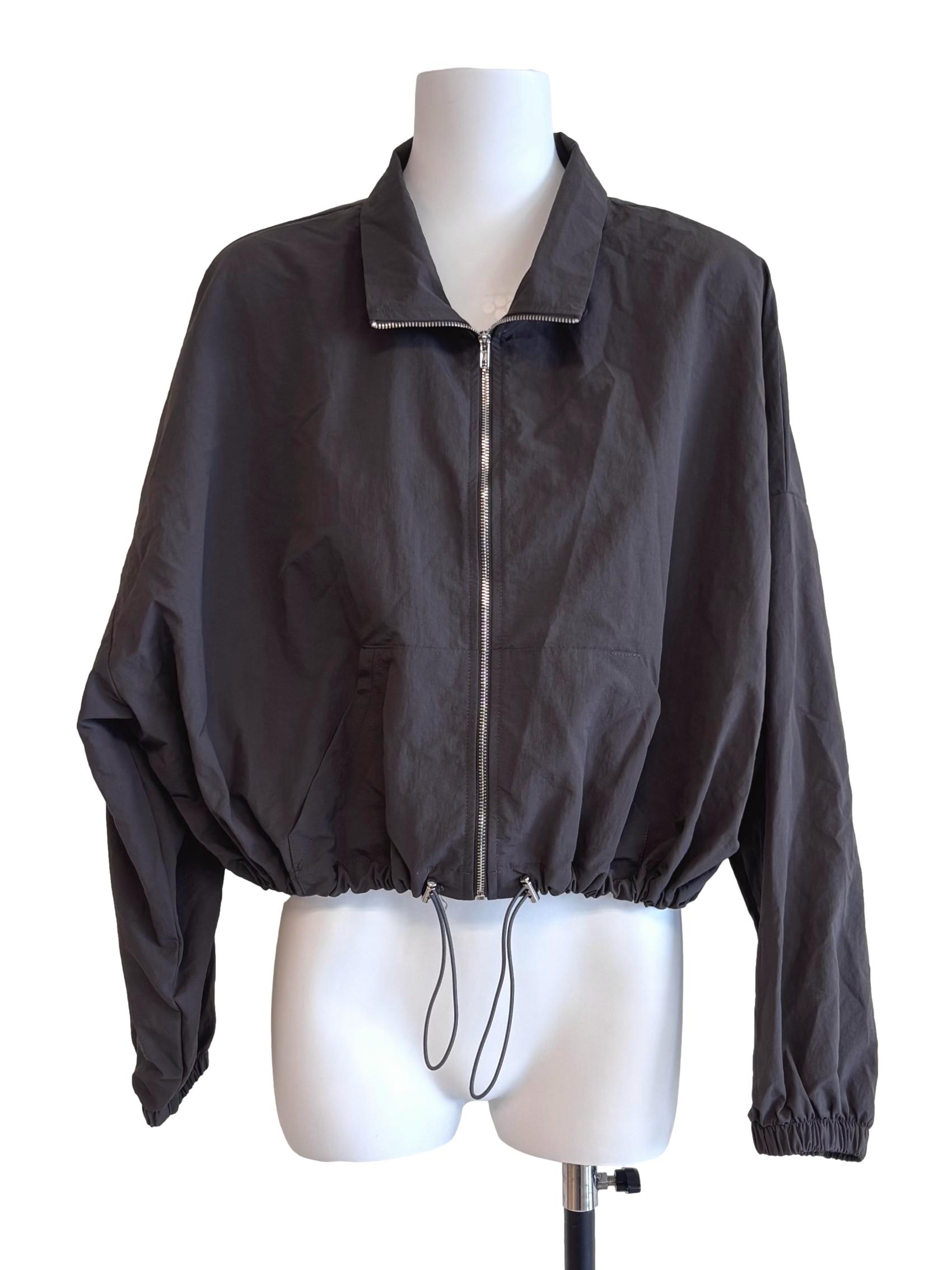 Iron Grey Zip Up Lightweight Windbreaker