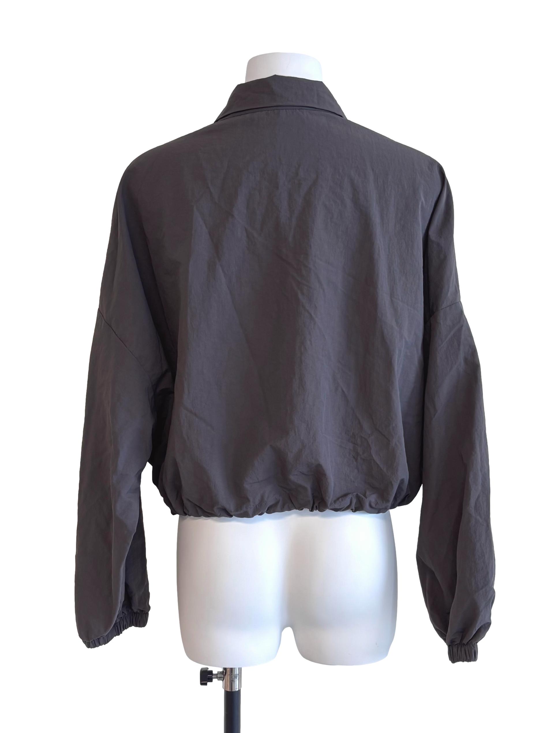 Iron Grey Zip Up Lightweight Windbreaker