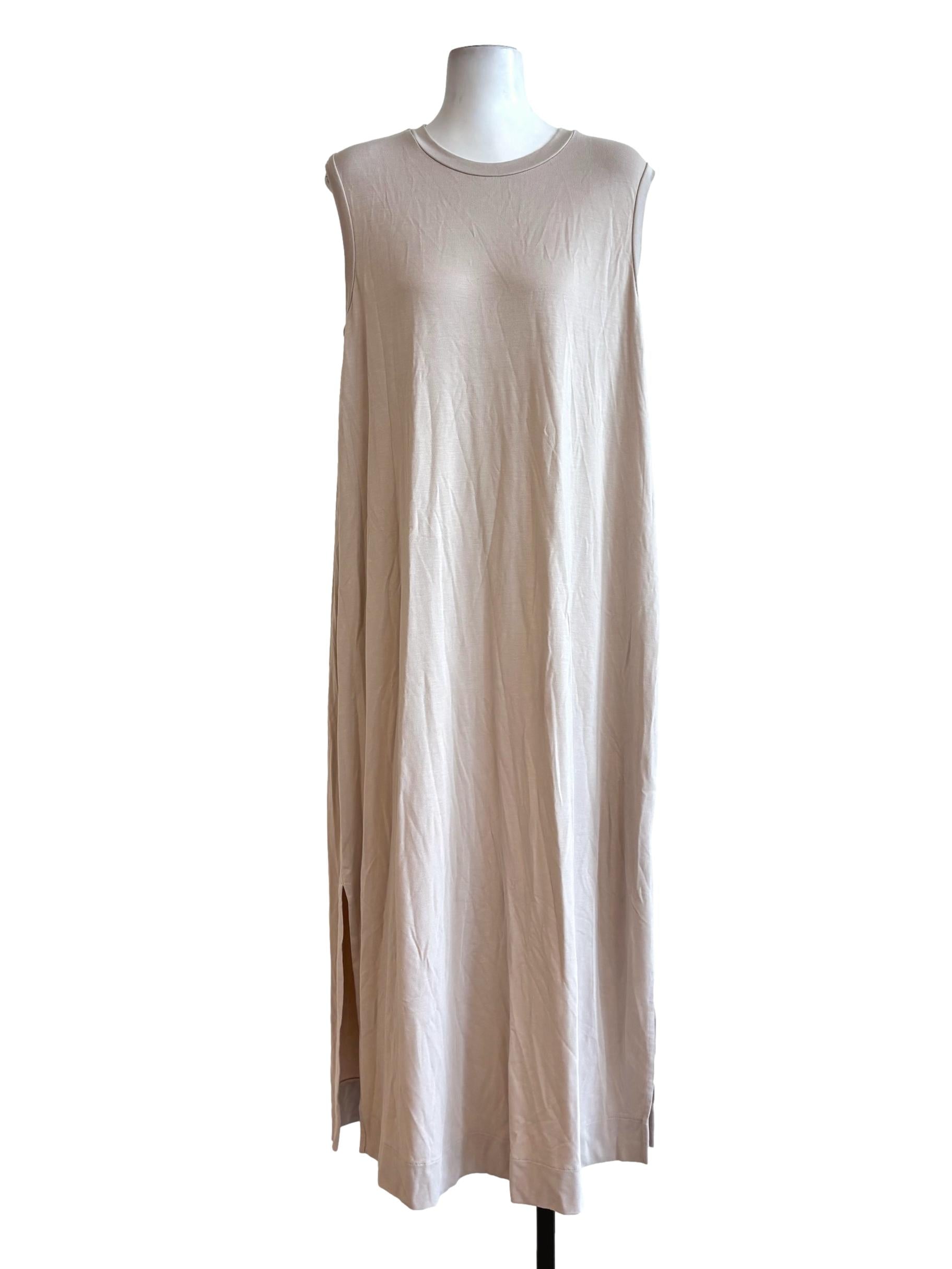 Light Beige Cotton Sleeveless Dress LB