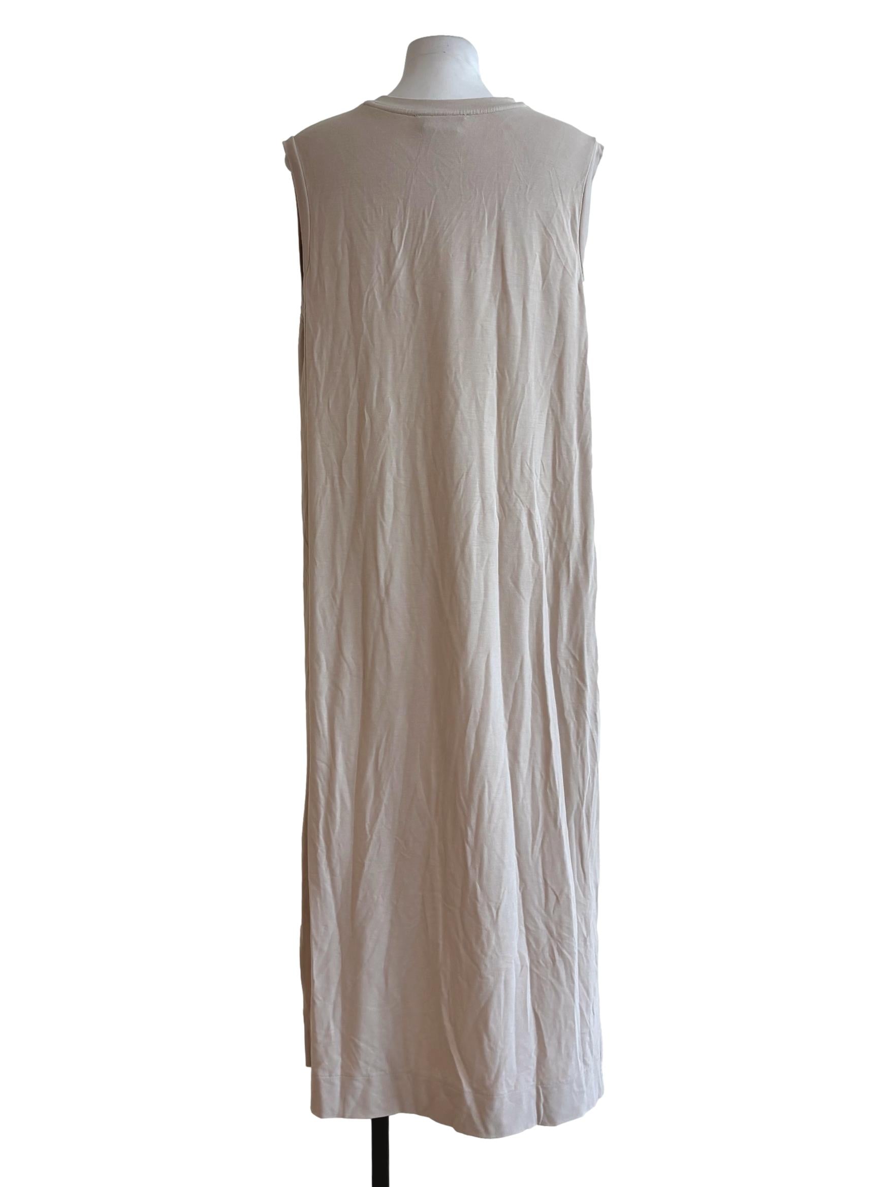 Light Beige Cotton Sleeveless Dress LB
