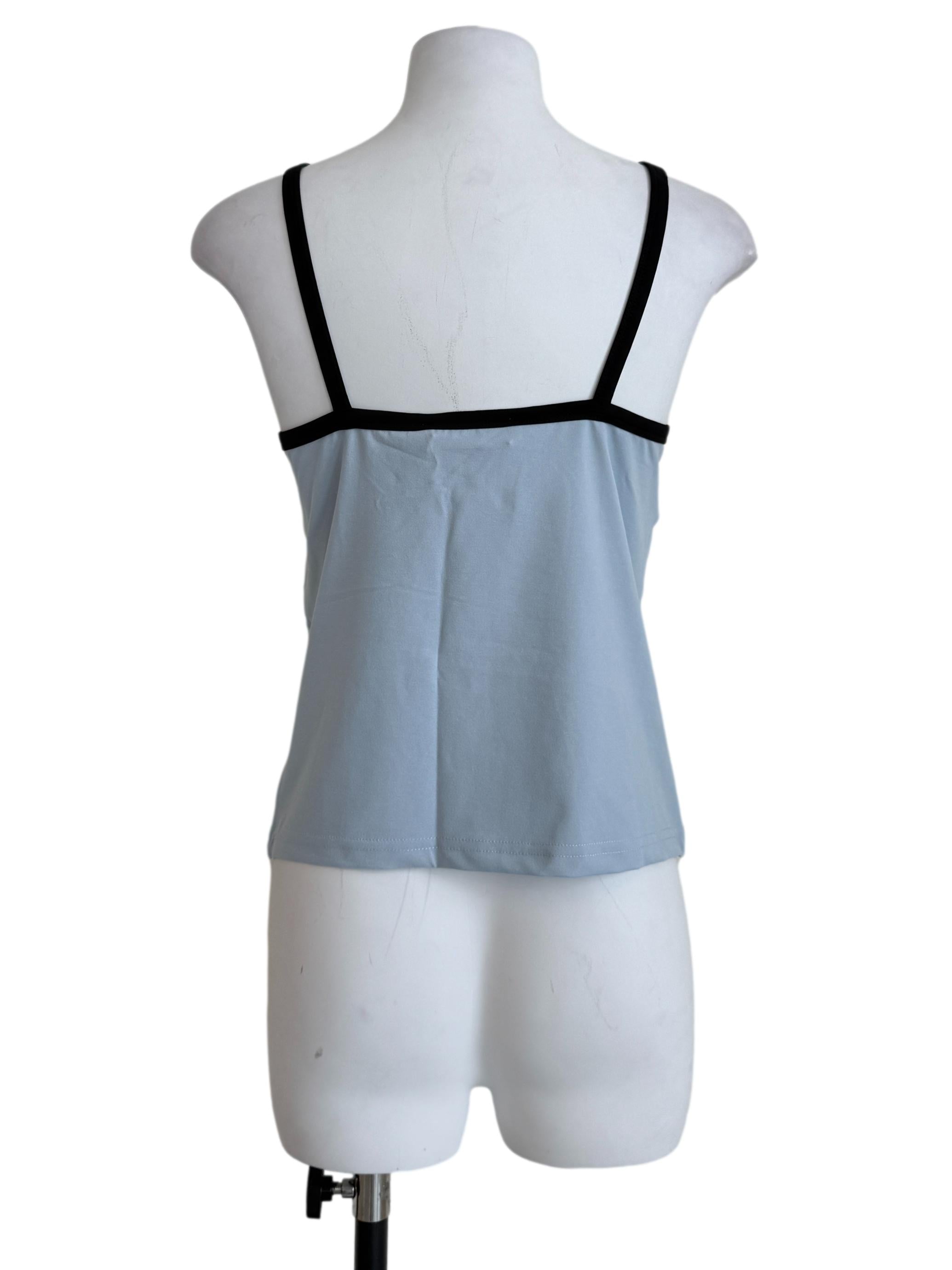 Blue Robyn Contrast Padded Top