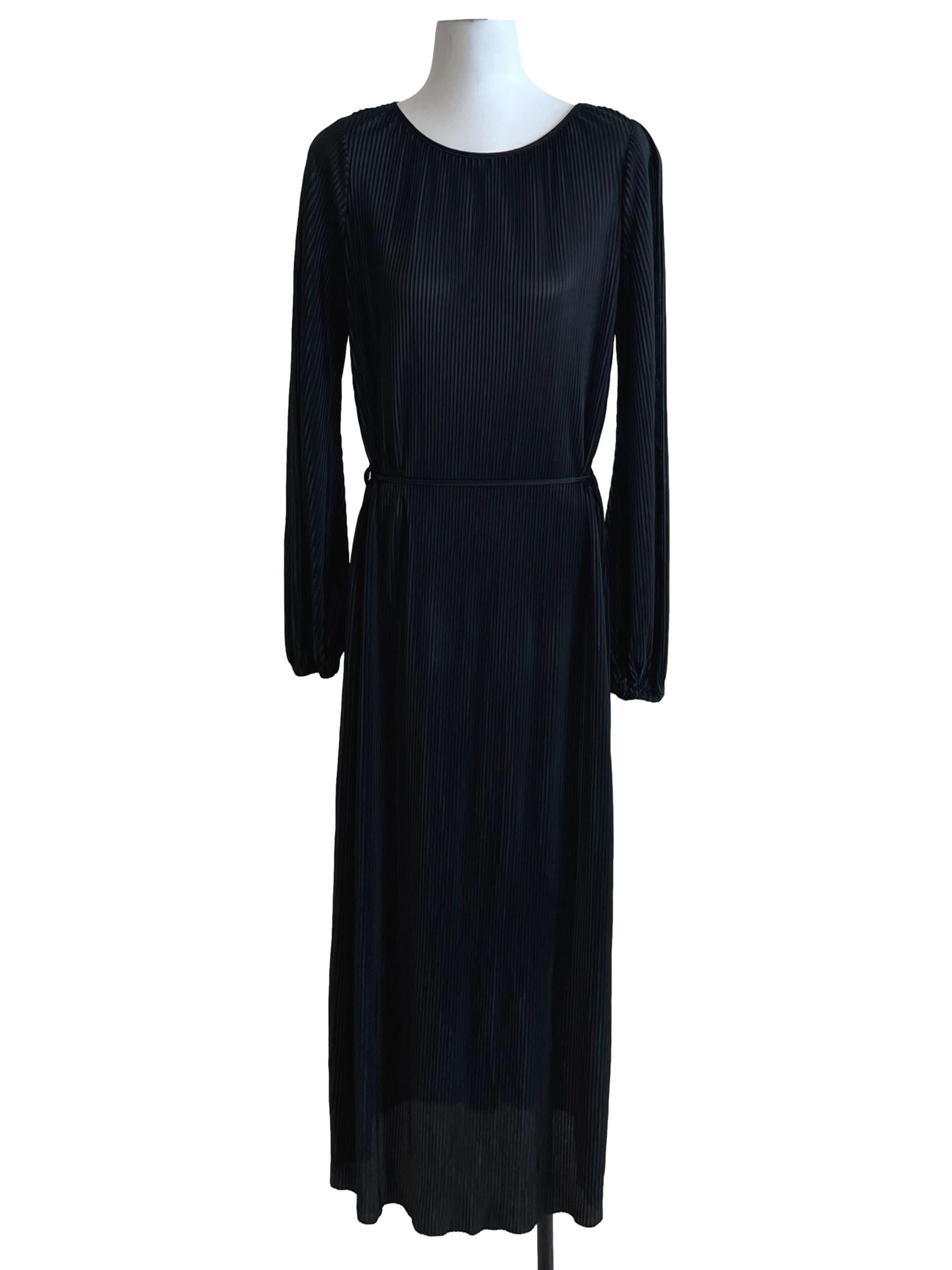Black Jewel Neckline Empire Dress