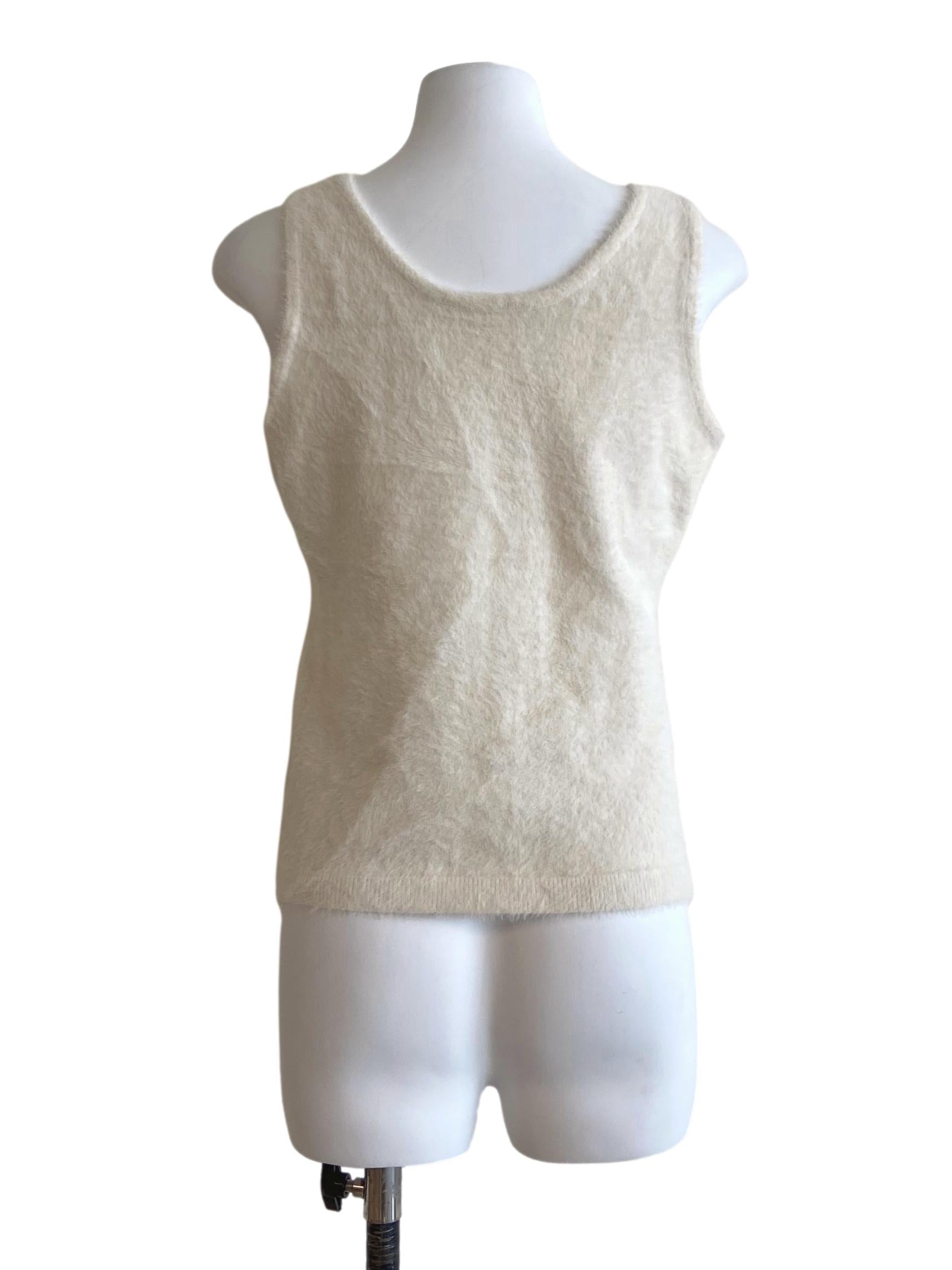 White Sleeveless Top TCL