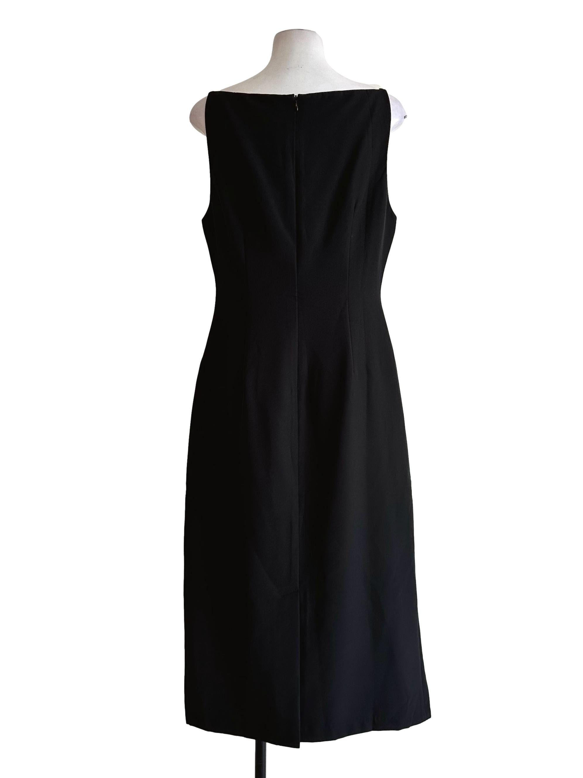 Black Drape Pattern Maxi Dress LB
