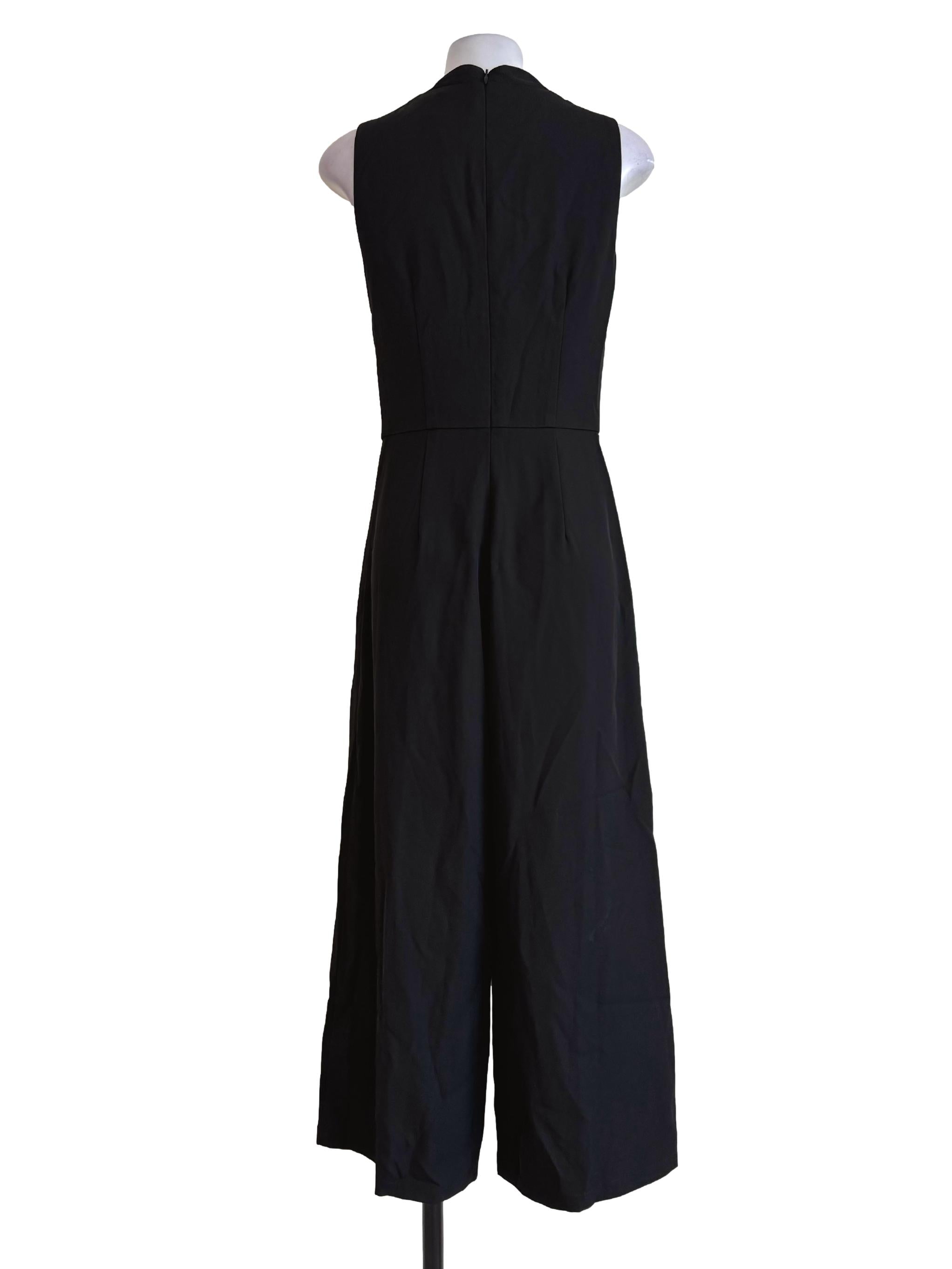 Pitch Black Sleeveless Jumpsuit
