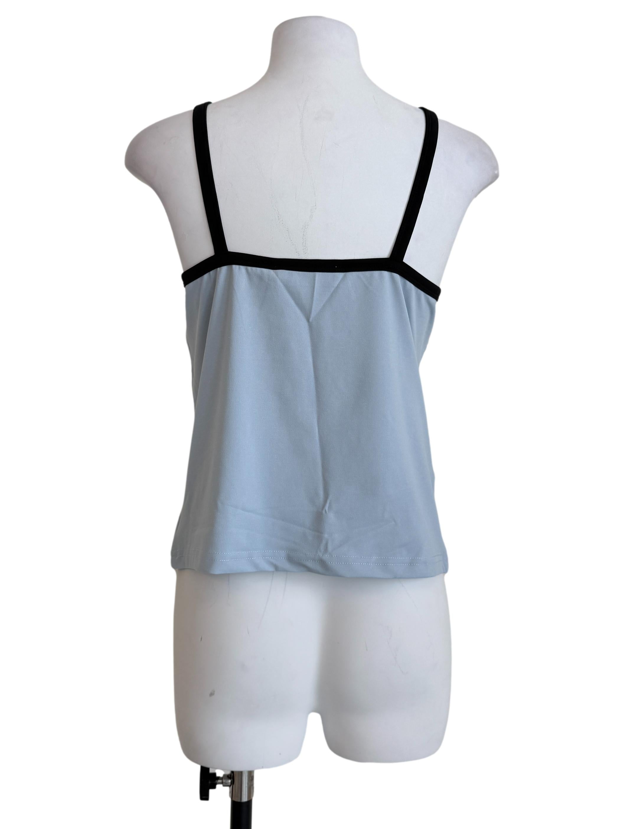 Blue Robyn Contrast Padded Top