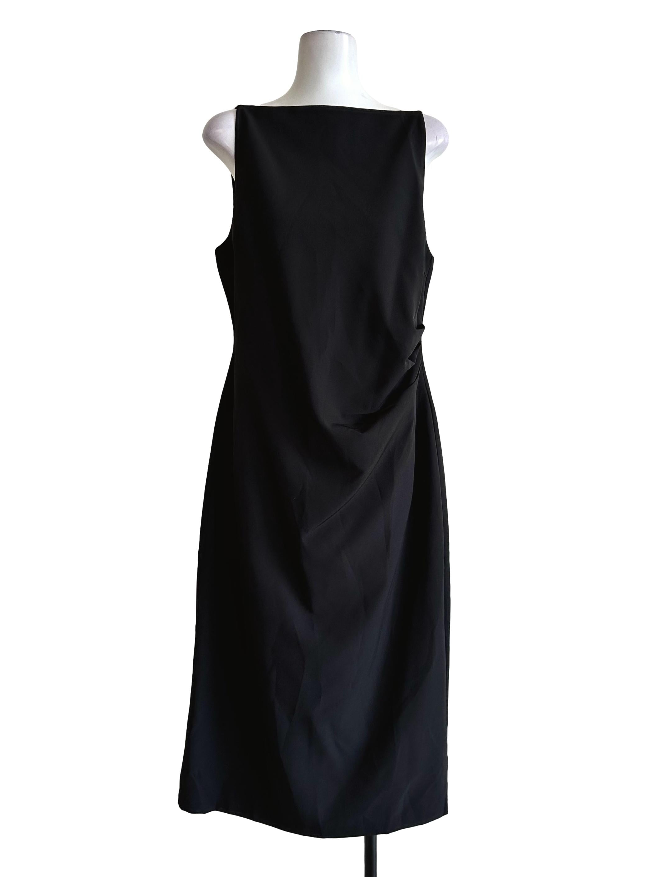 Black Drape Pattern Maxi Dress LB