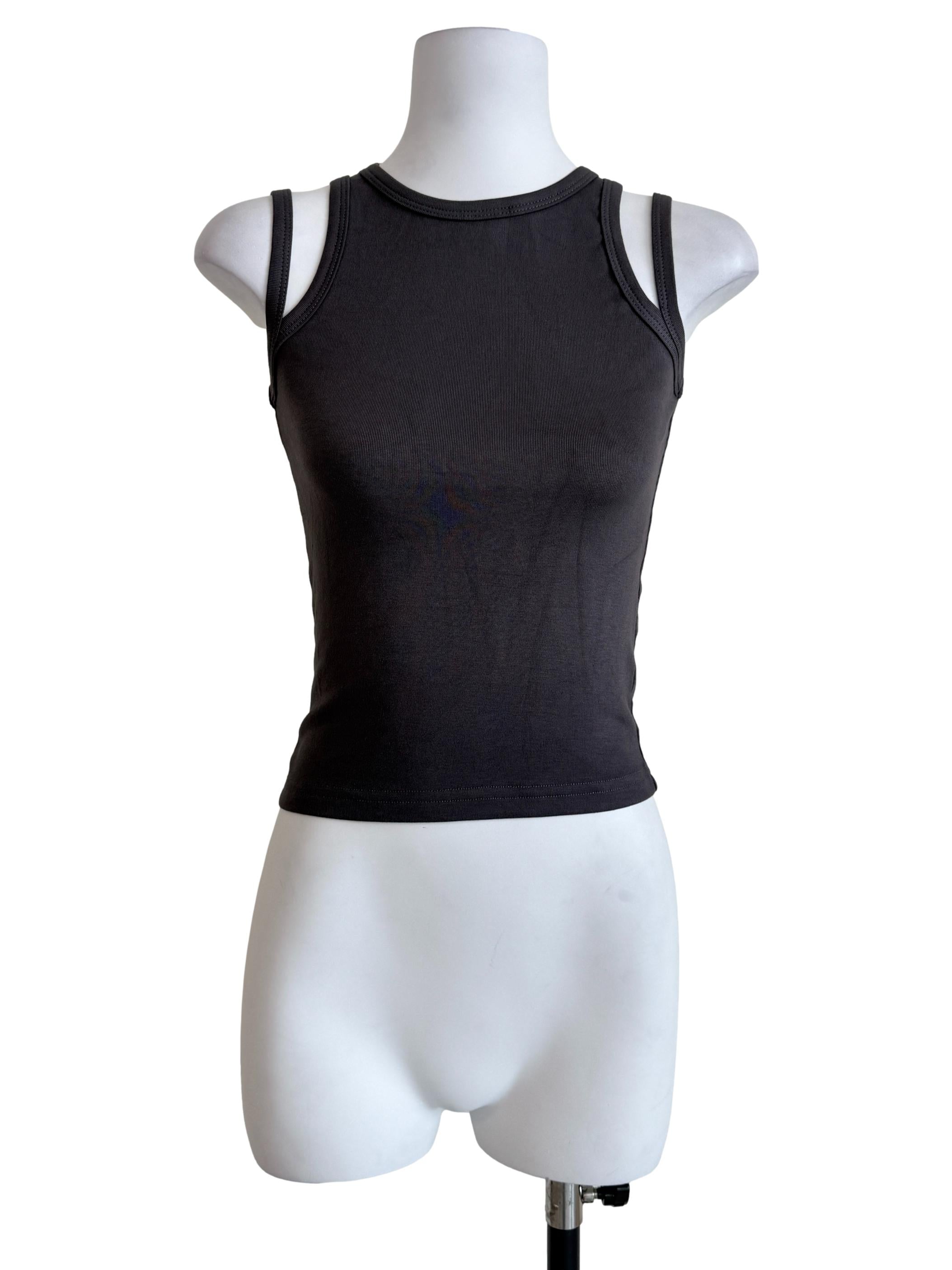 Grey Jayla Double Strap Tank Top