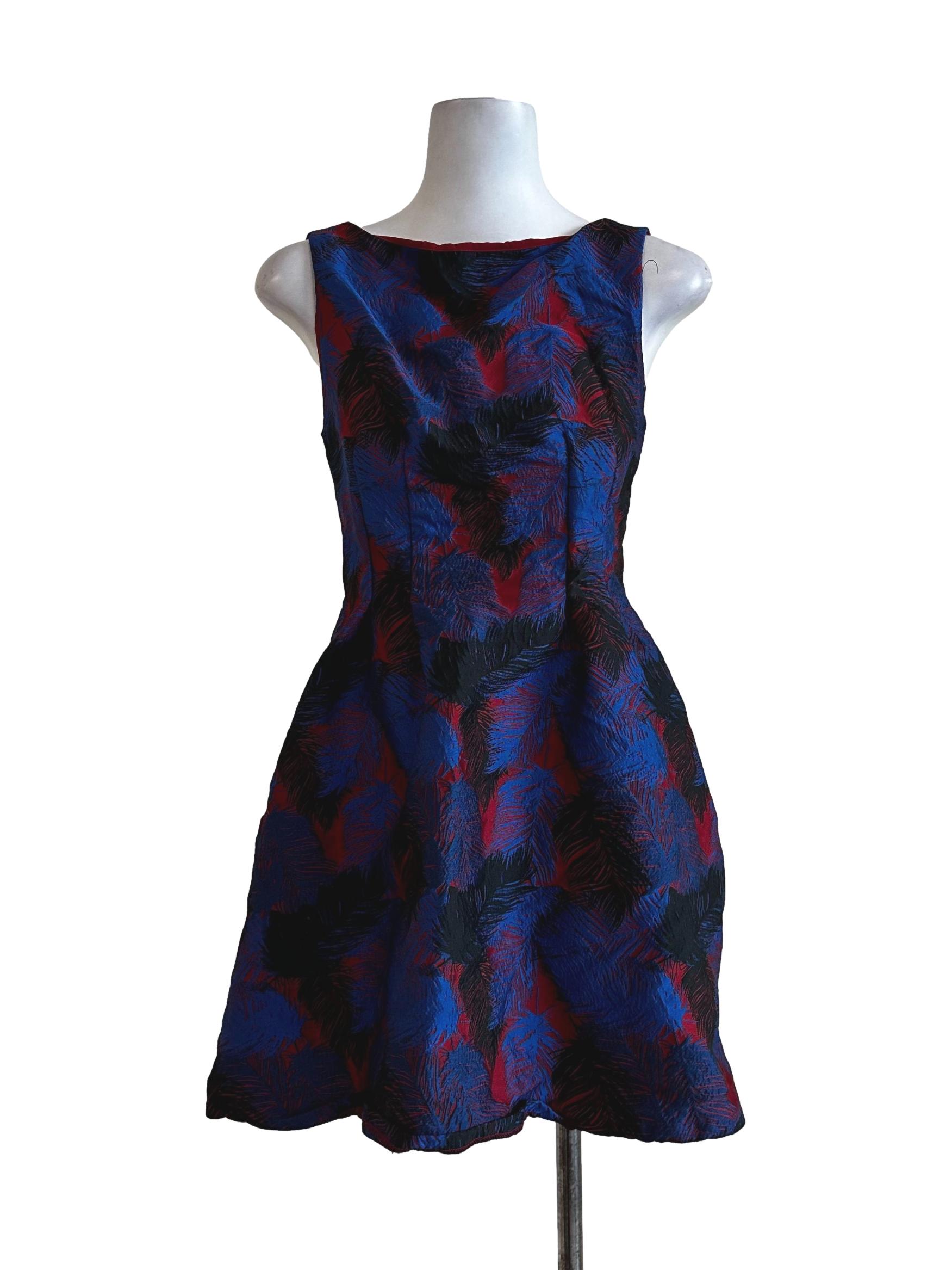 Blue Floral Pattern Dress