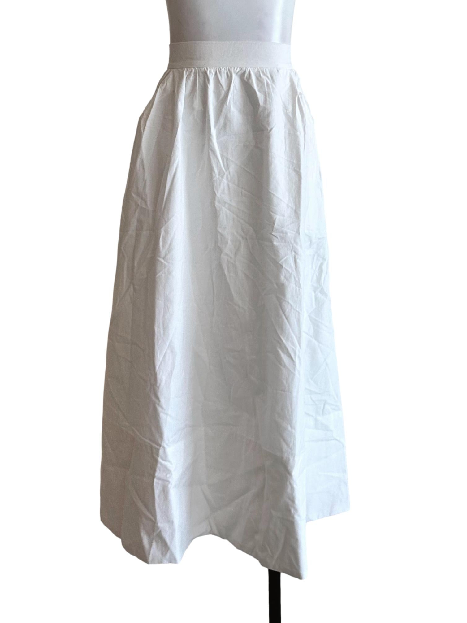 Cotton White Maxi Skirt