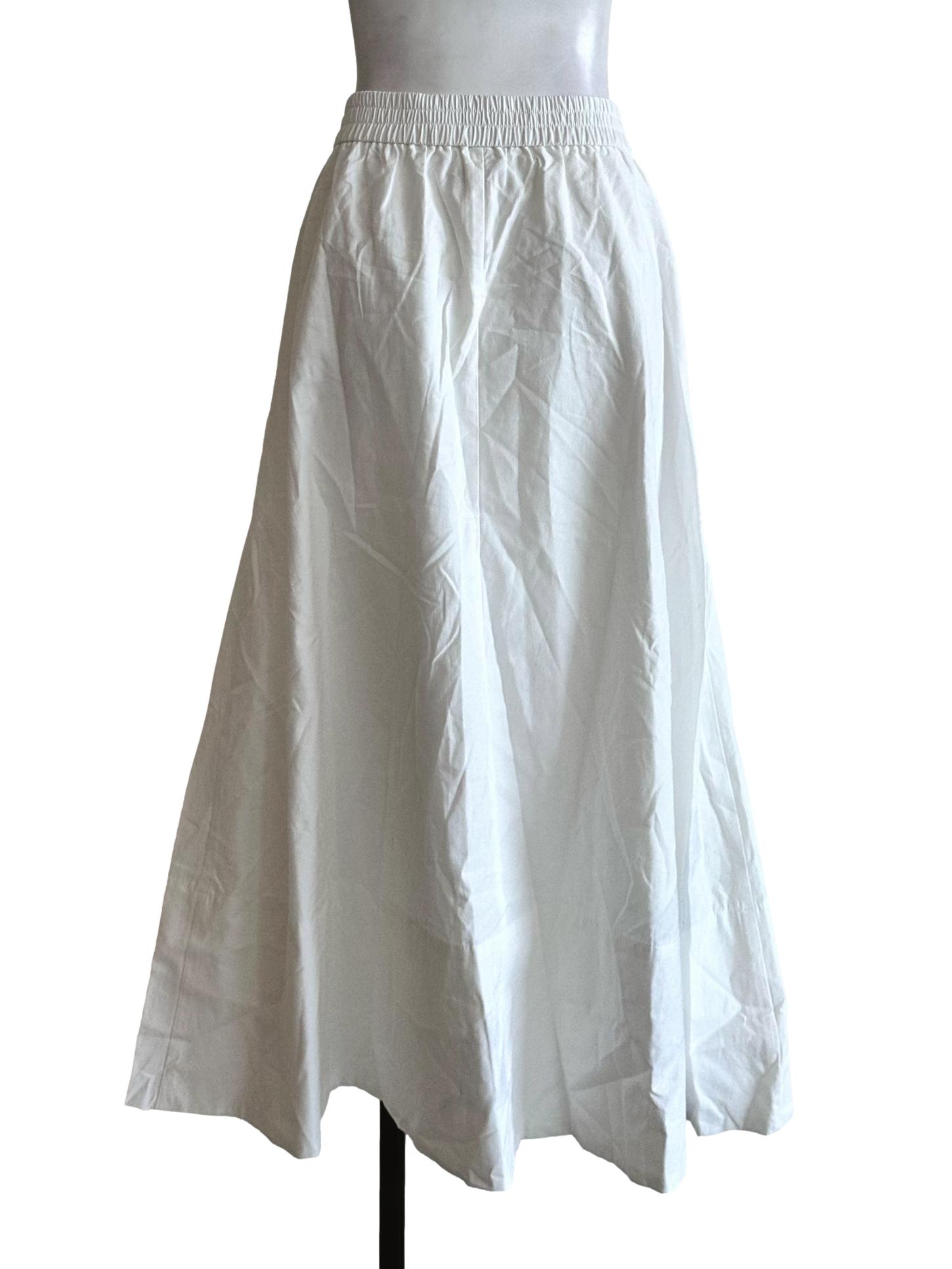 Cotton White Maxi Skirt