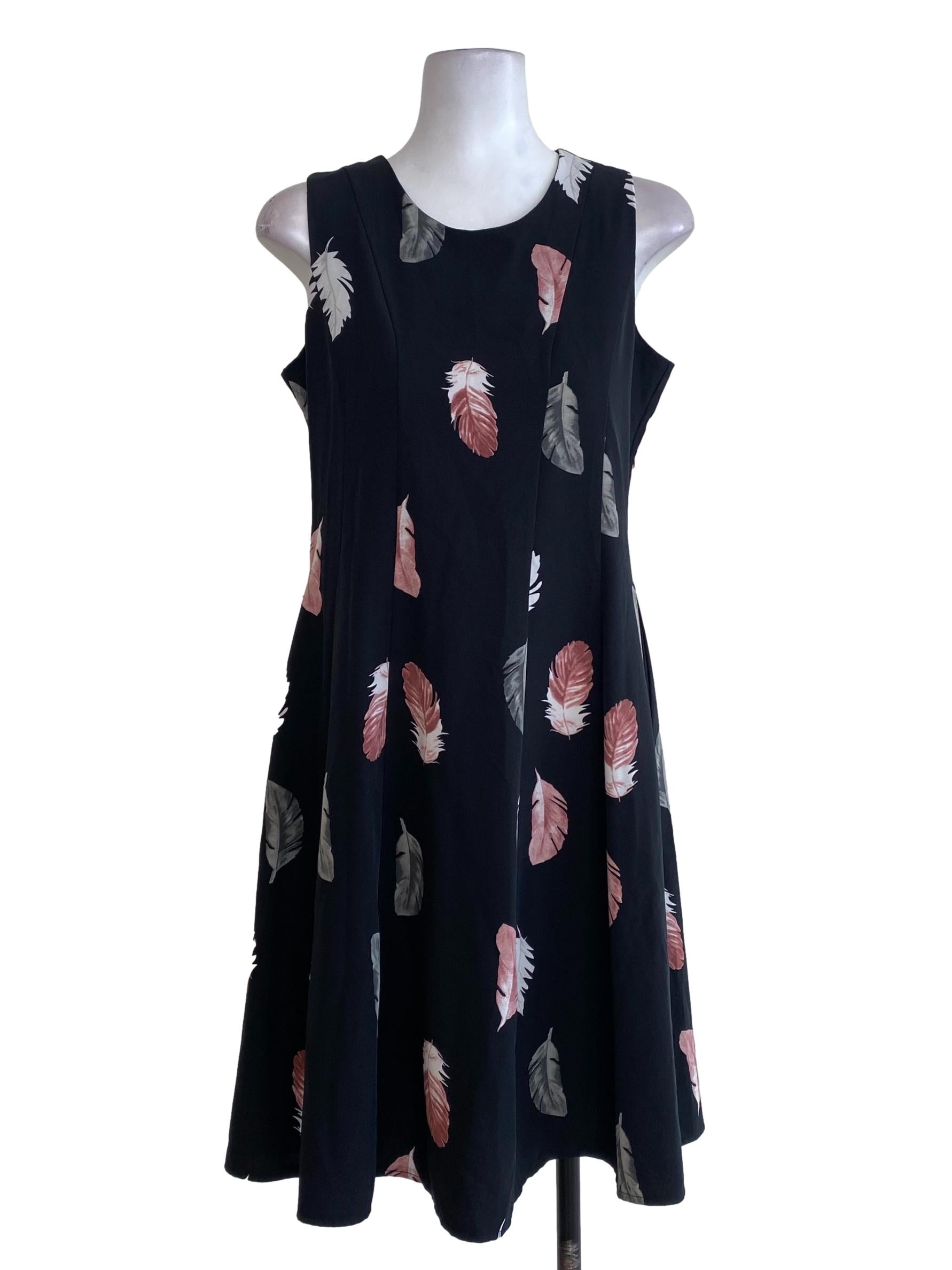 Black Leaf Princess Dress