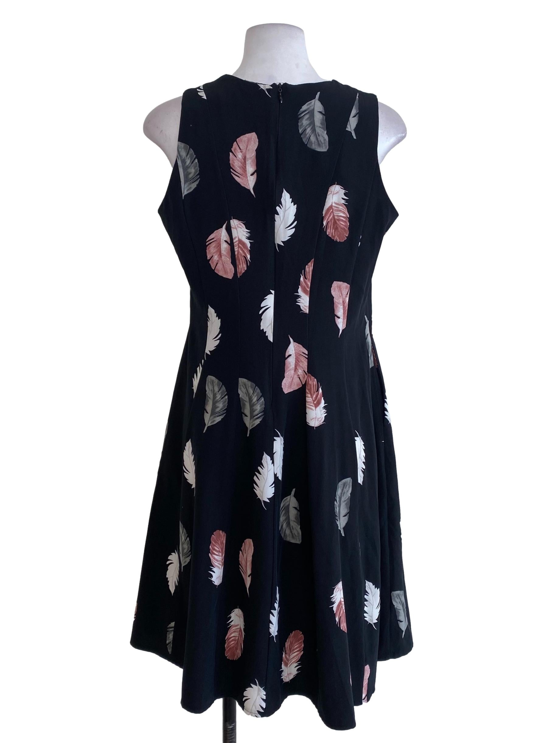 Black Leaf Princess Dress