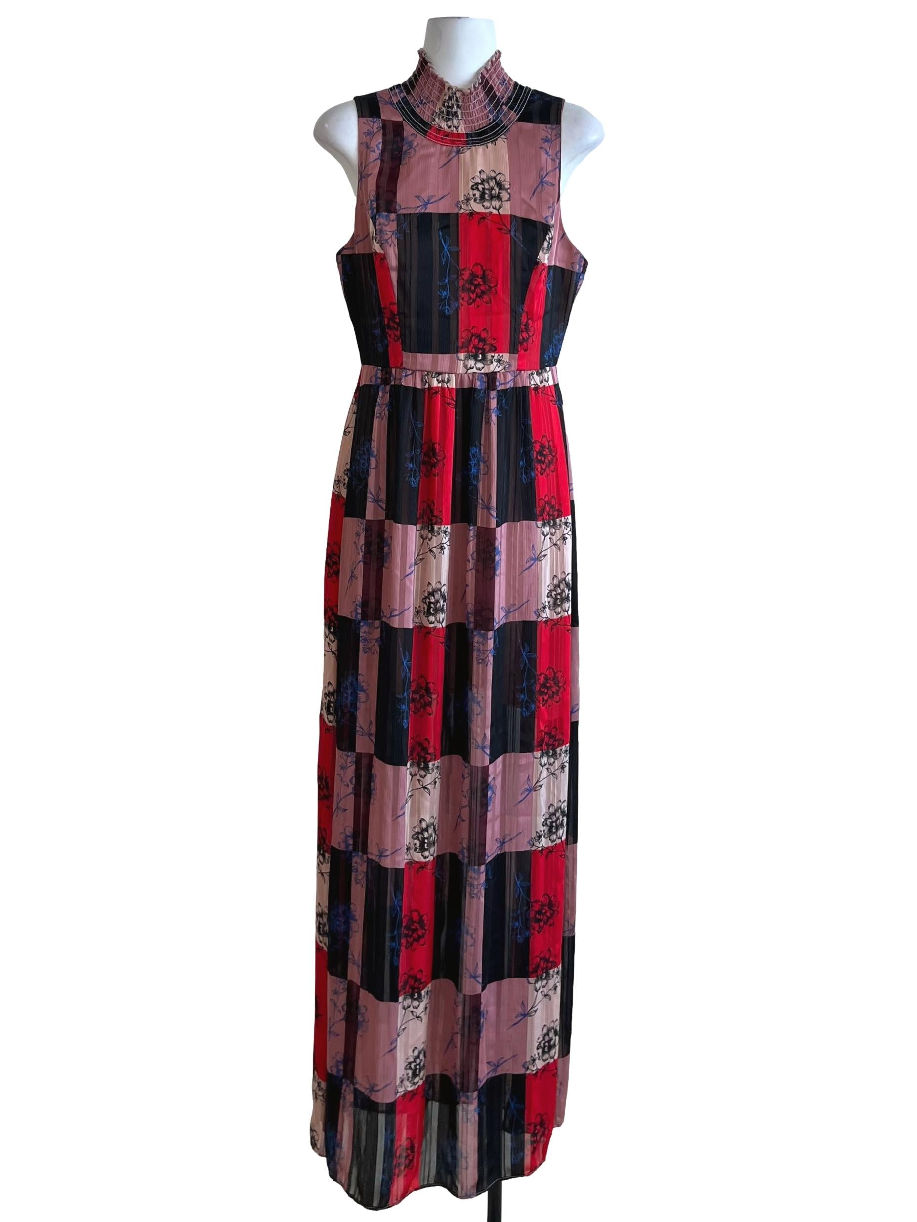 Rose Pink Floral A-Line Dress