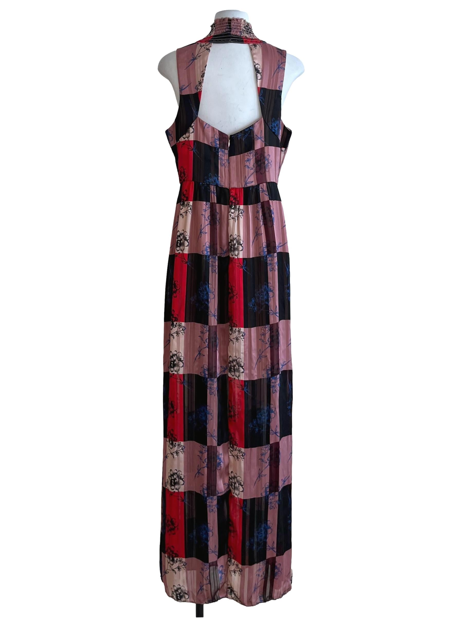 Rose Pink Floral A-Line Dress