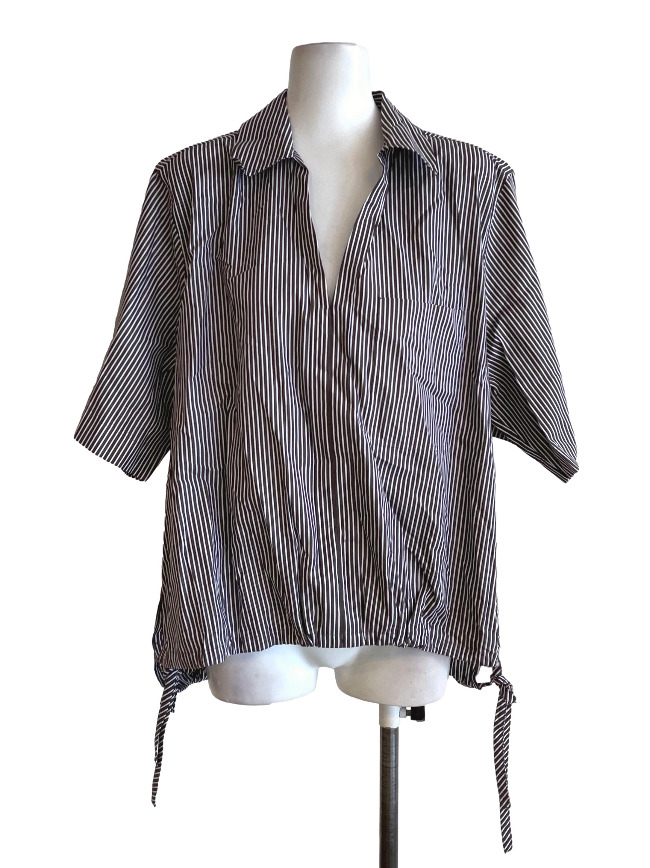 Brown Bengal Stripe Wide Johnny Shirt