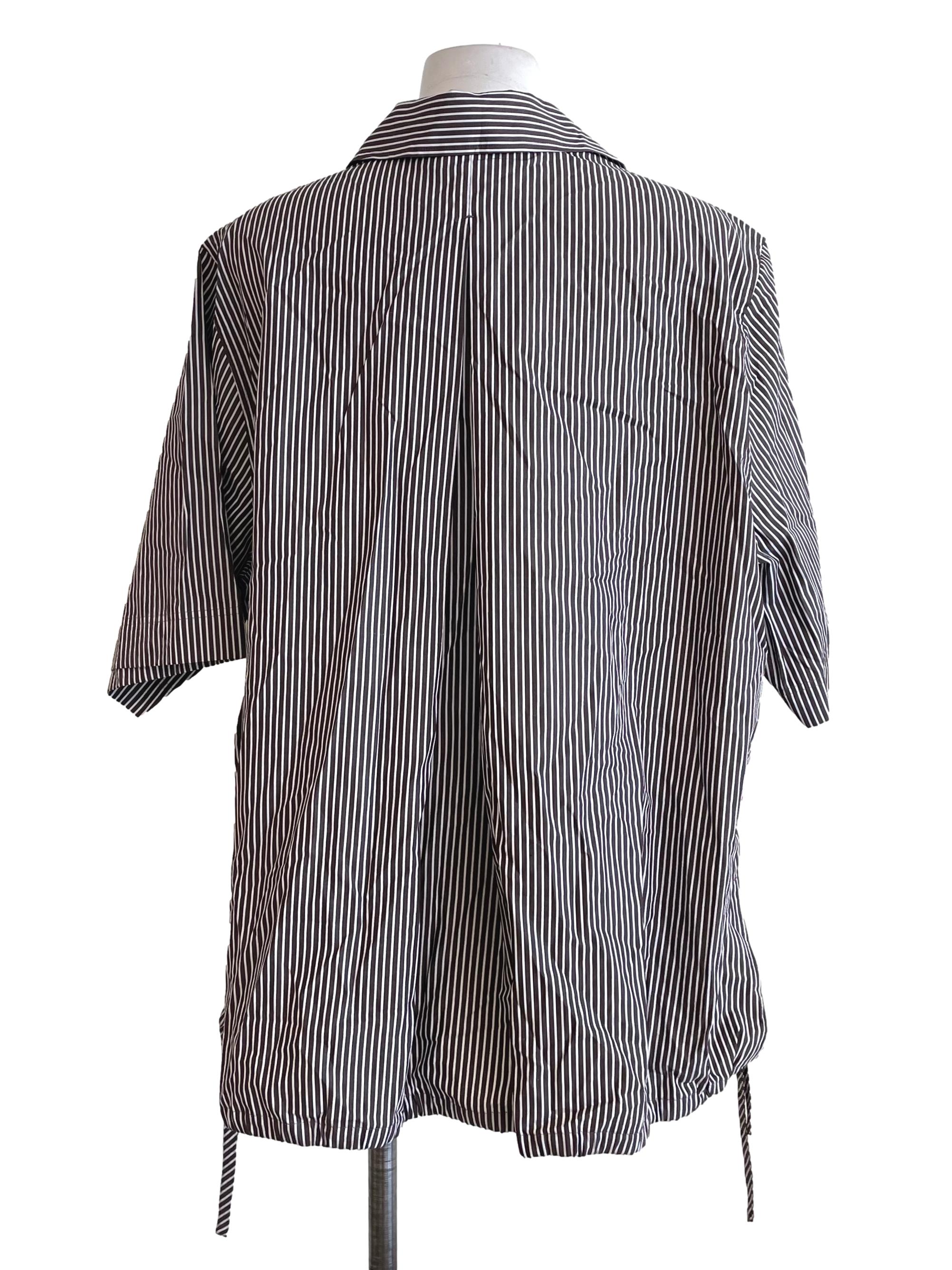 Brown Bengal Stripe Wide Johnny Shirt