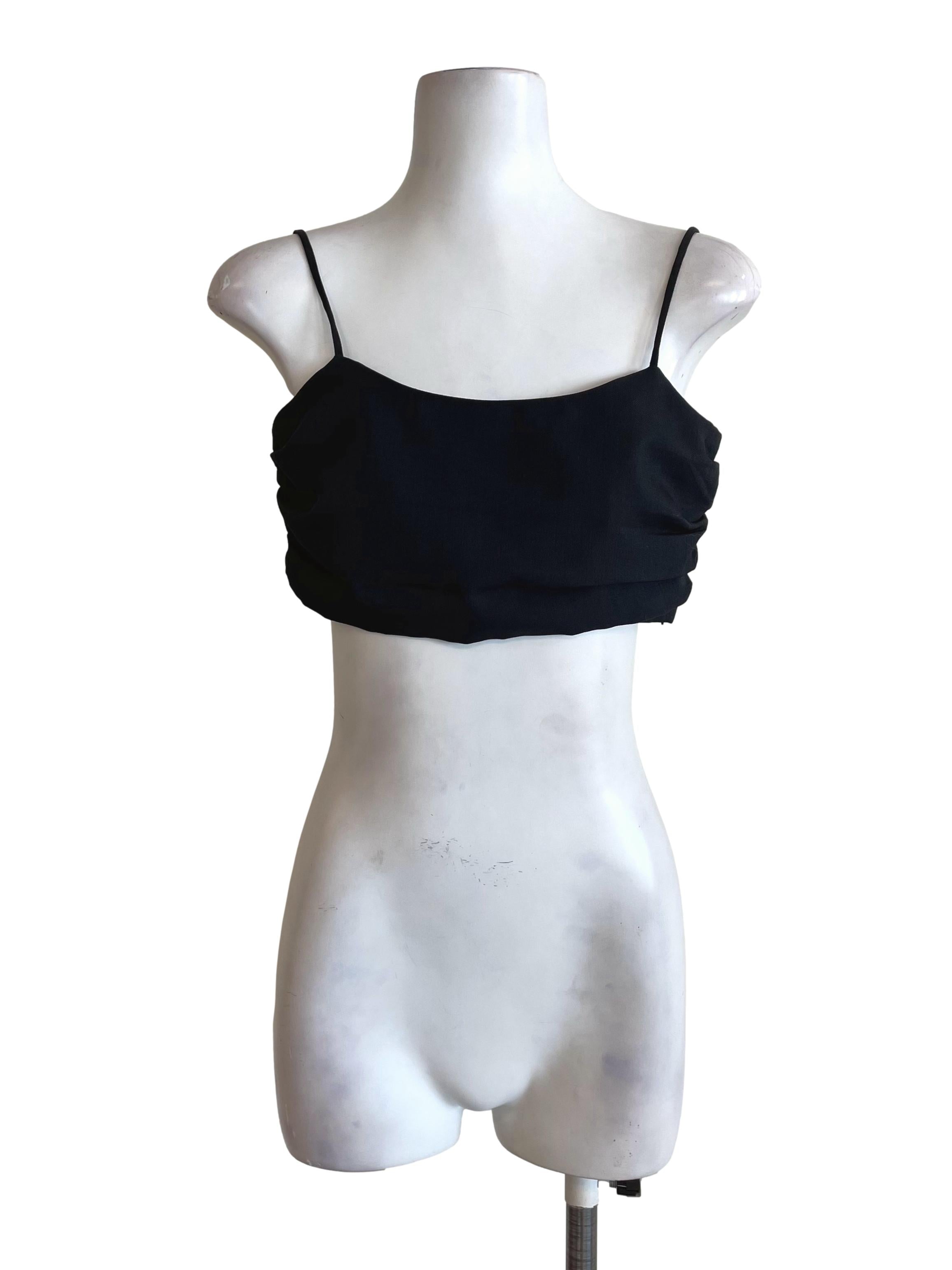 Black Draped Tube Top
