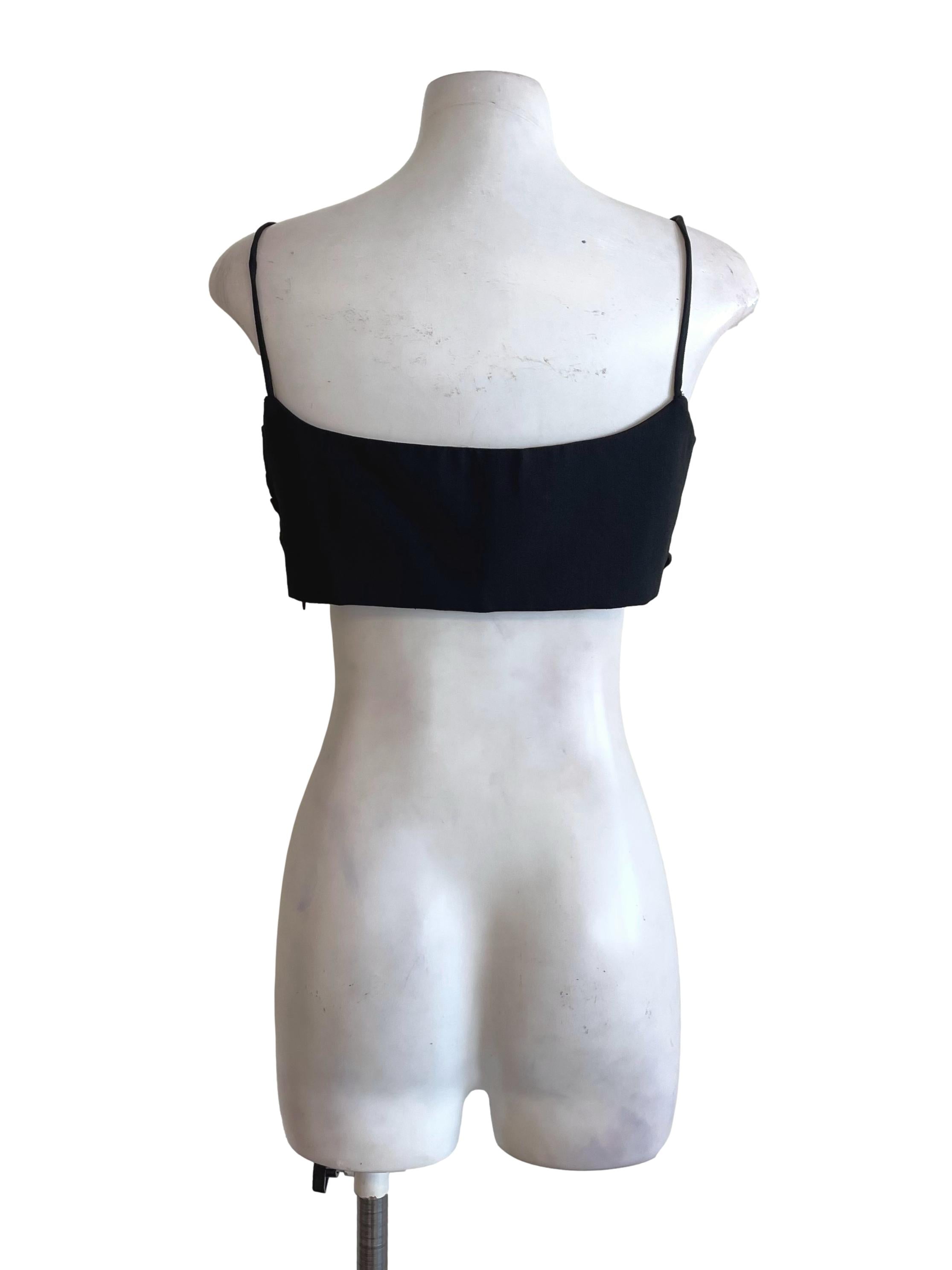 Black Draped Tube Top
