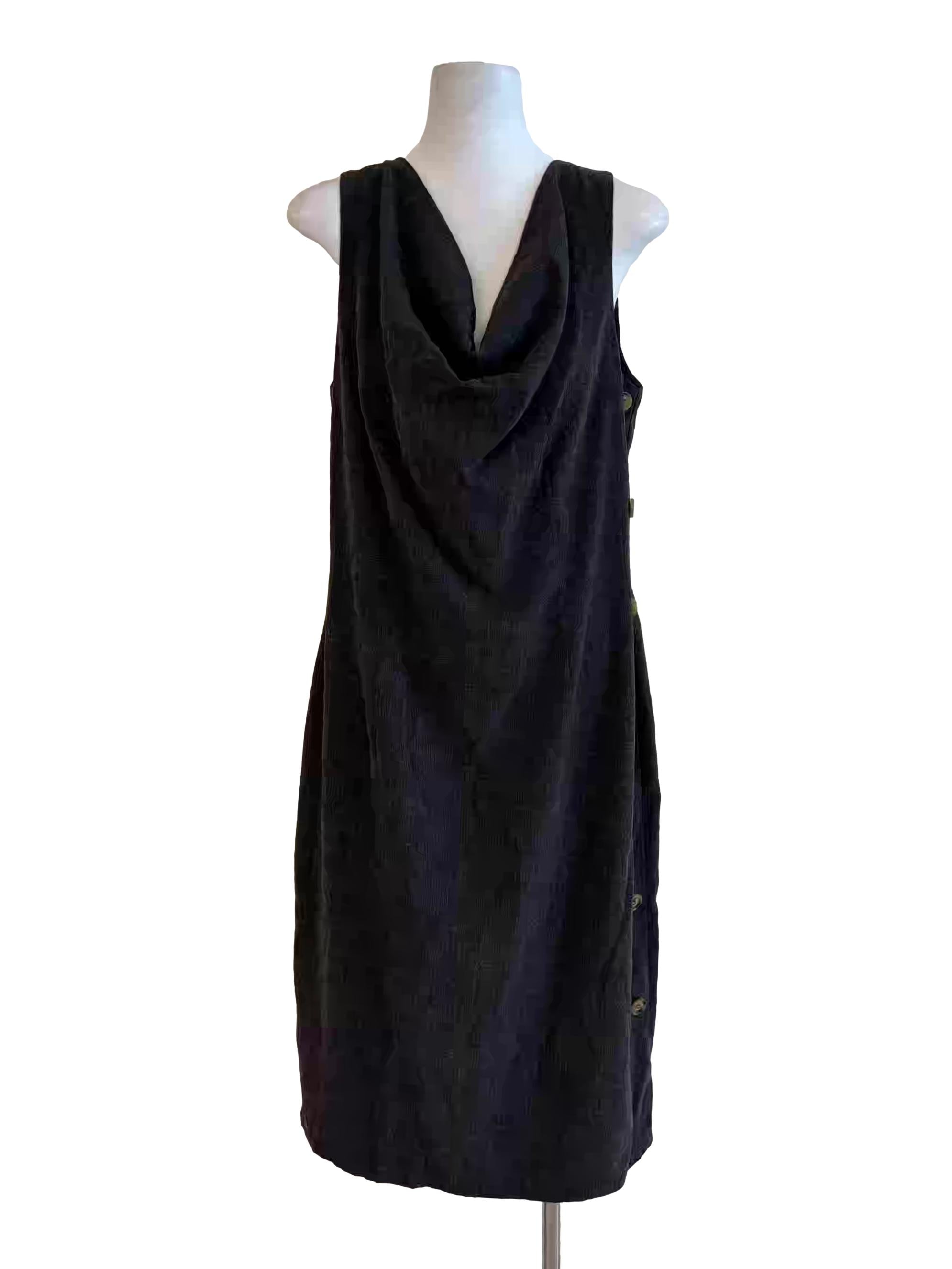 Graphite Grey Sleeveless Cowl Dress