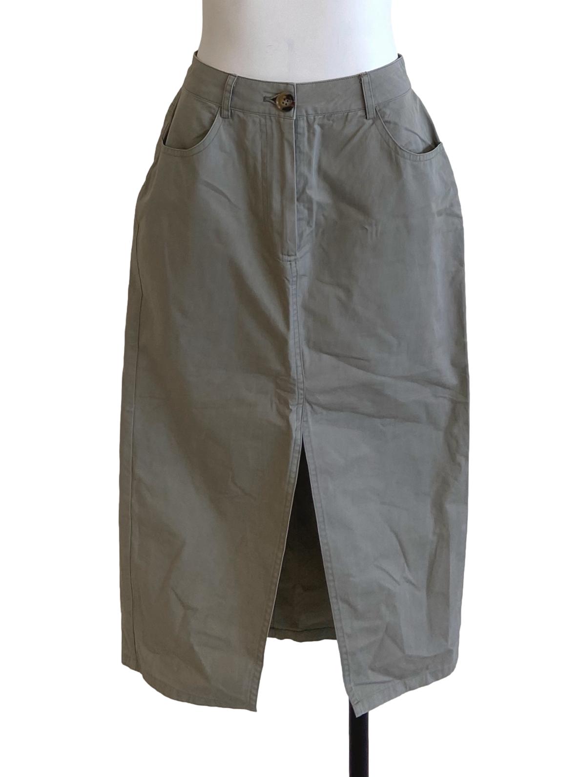 Grey Slit Skirt LB