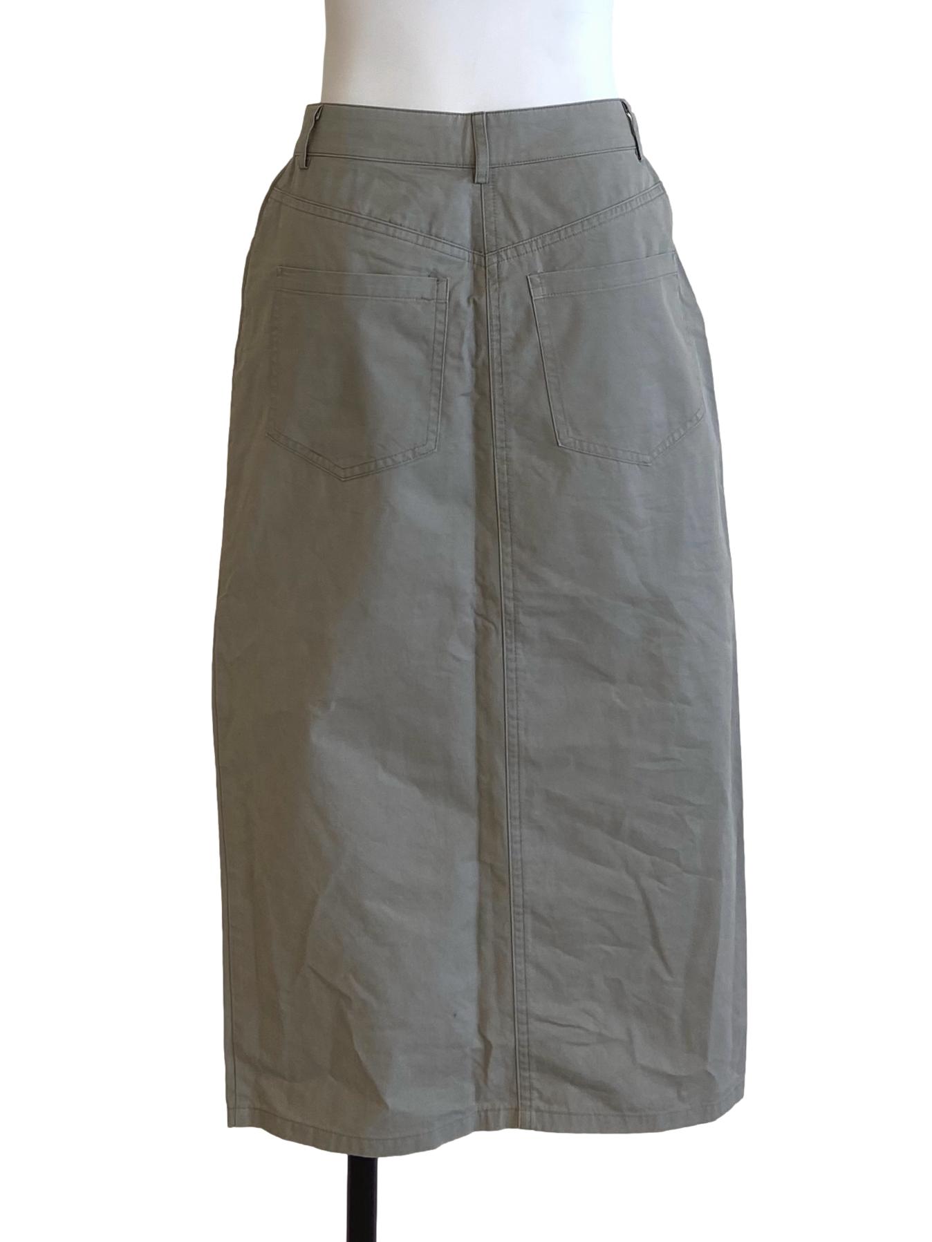 Grey Slit Skirt LB