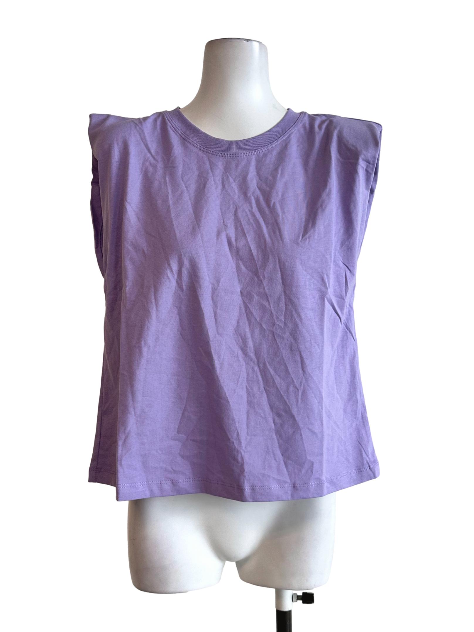 Iris Purple Round Neck Top
