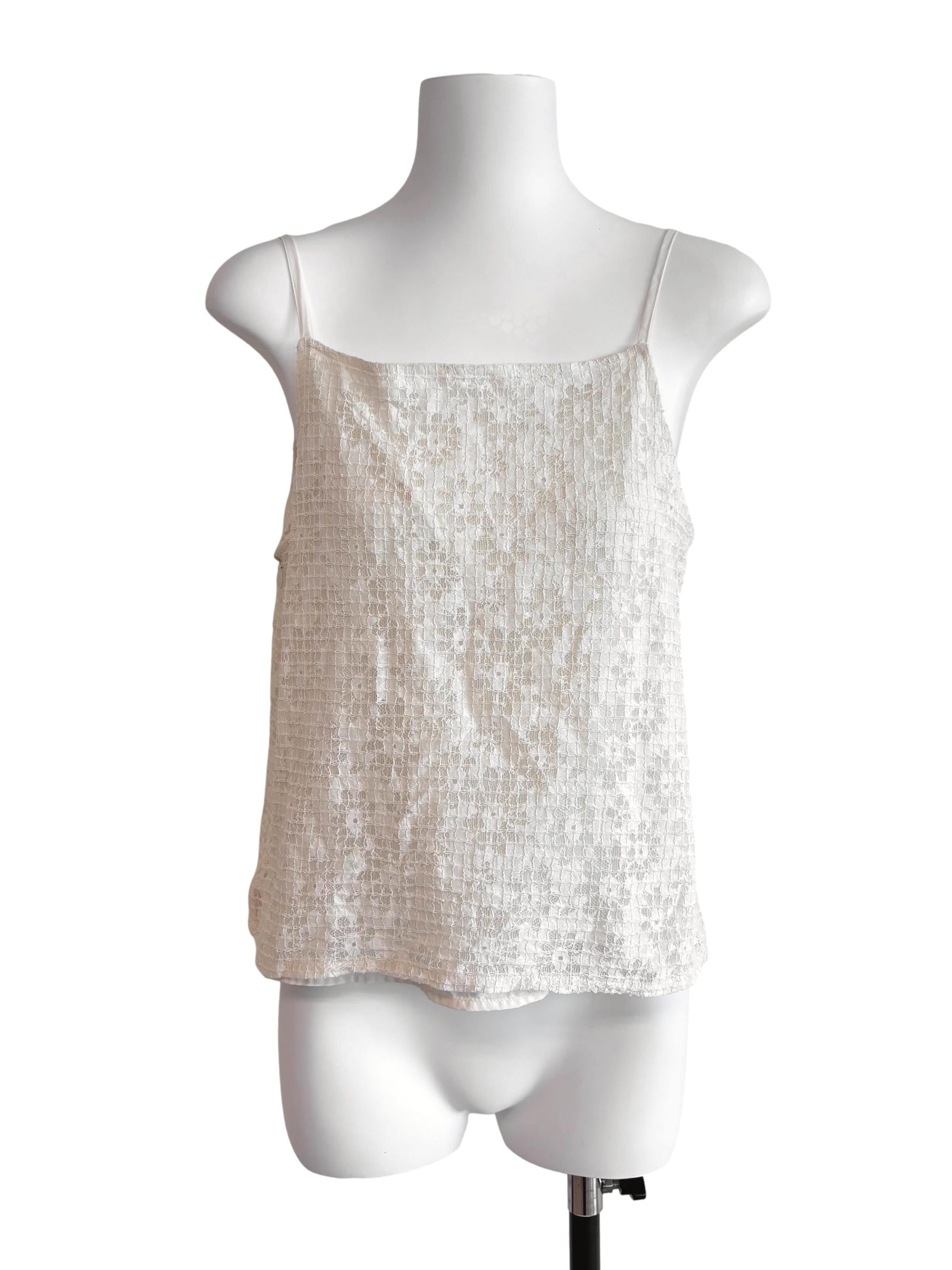 Cream White Lacey Cami Top
