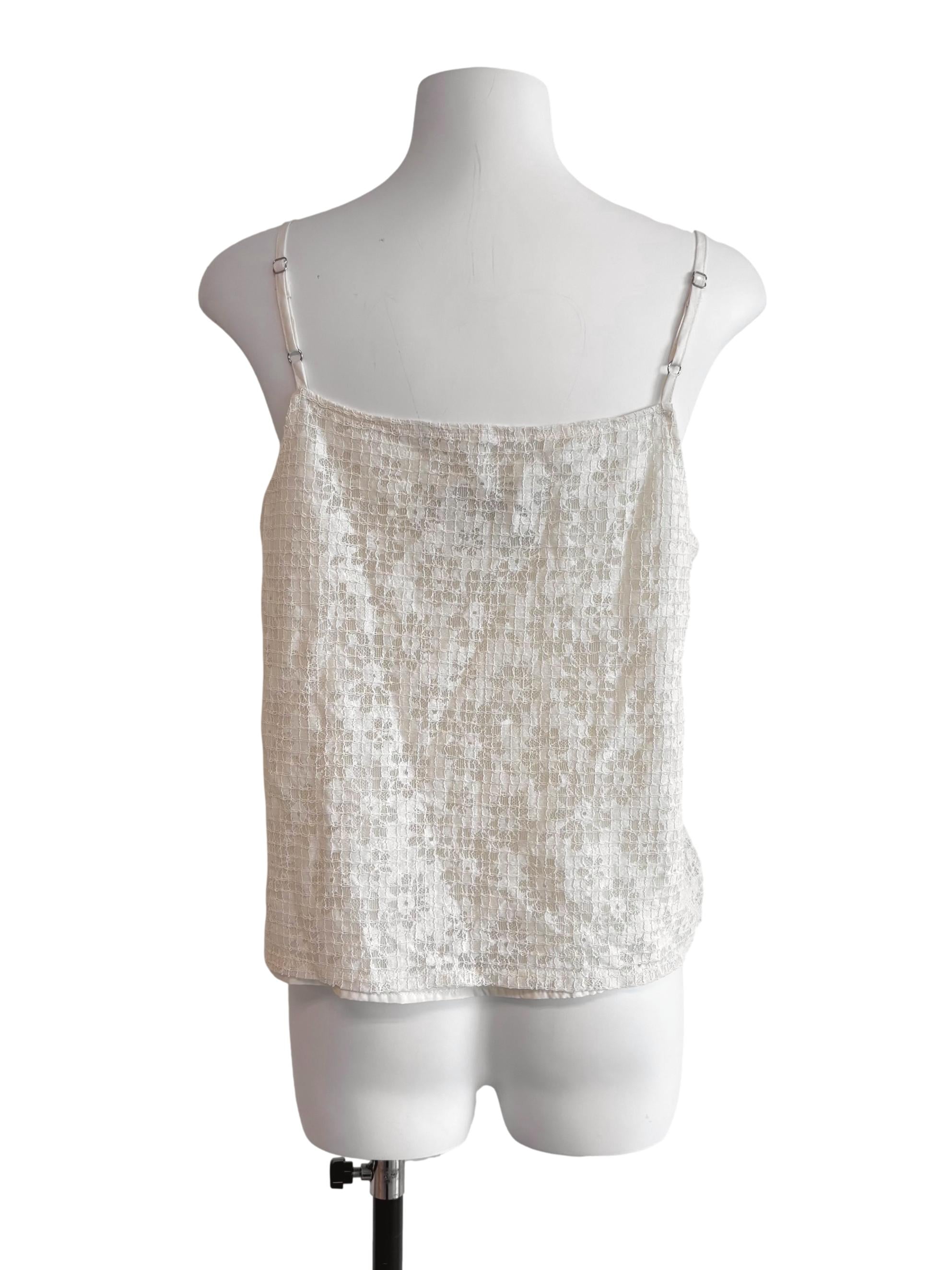 Cream White Lacey Cami Top
