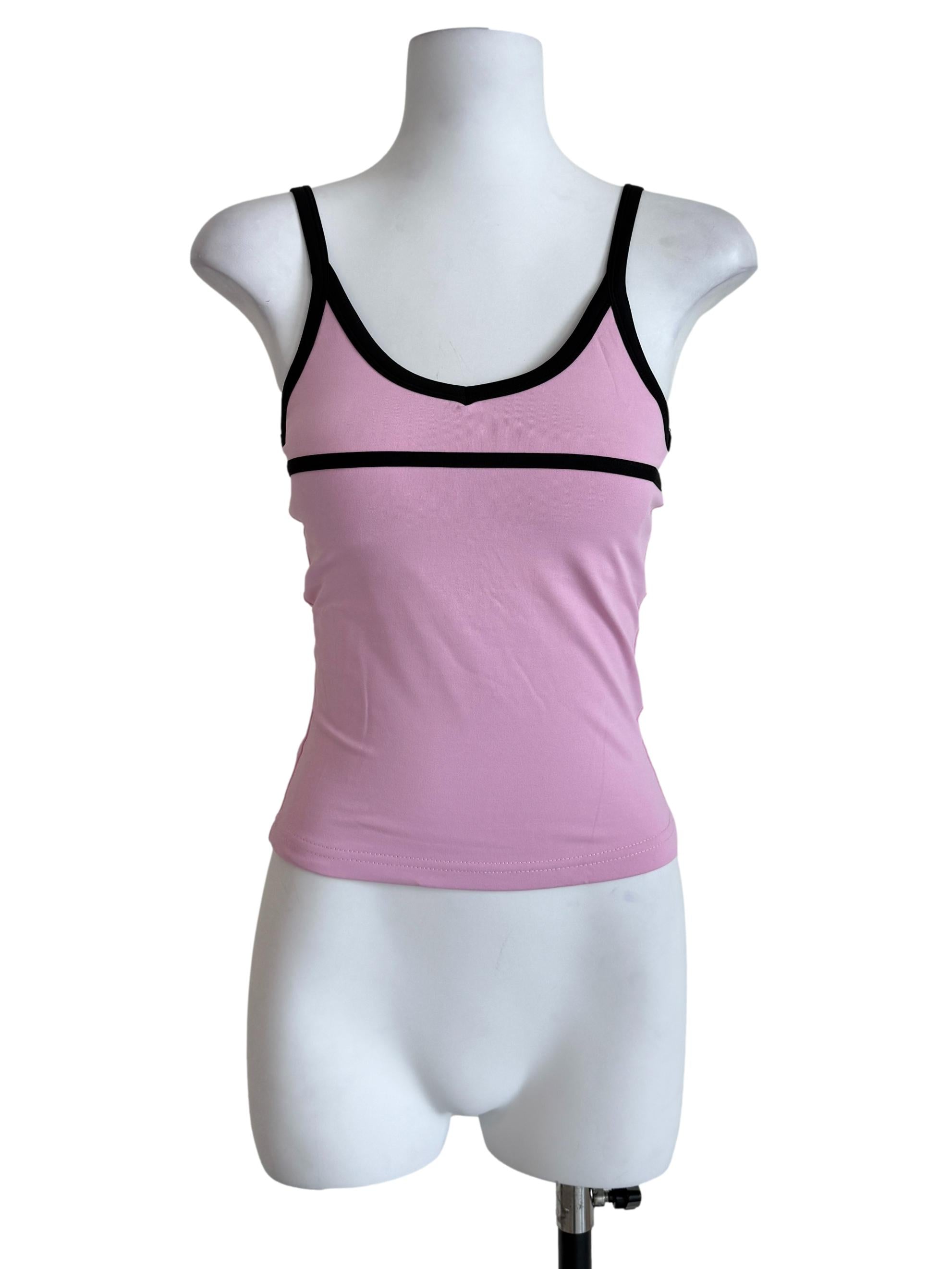 Pink Robyn Contrast Padded Top