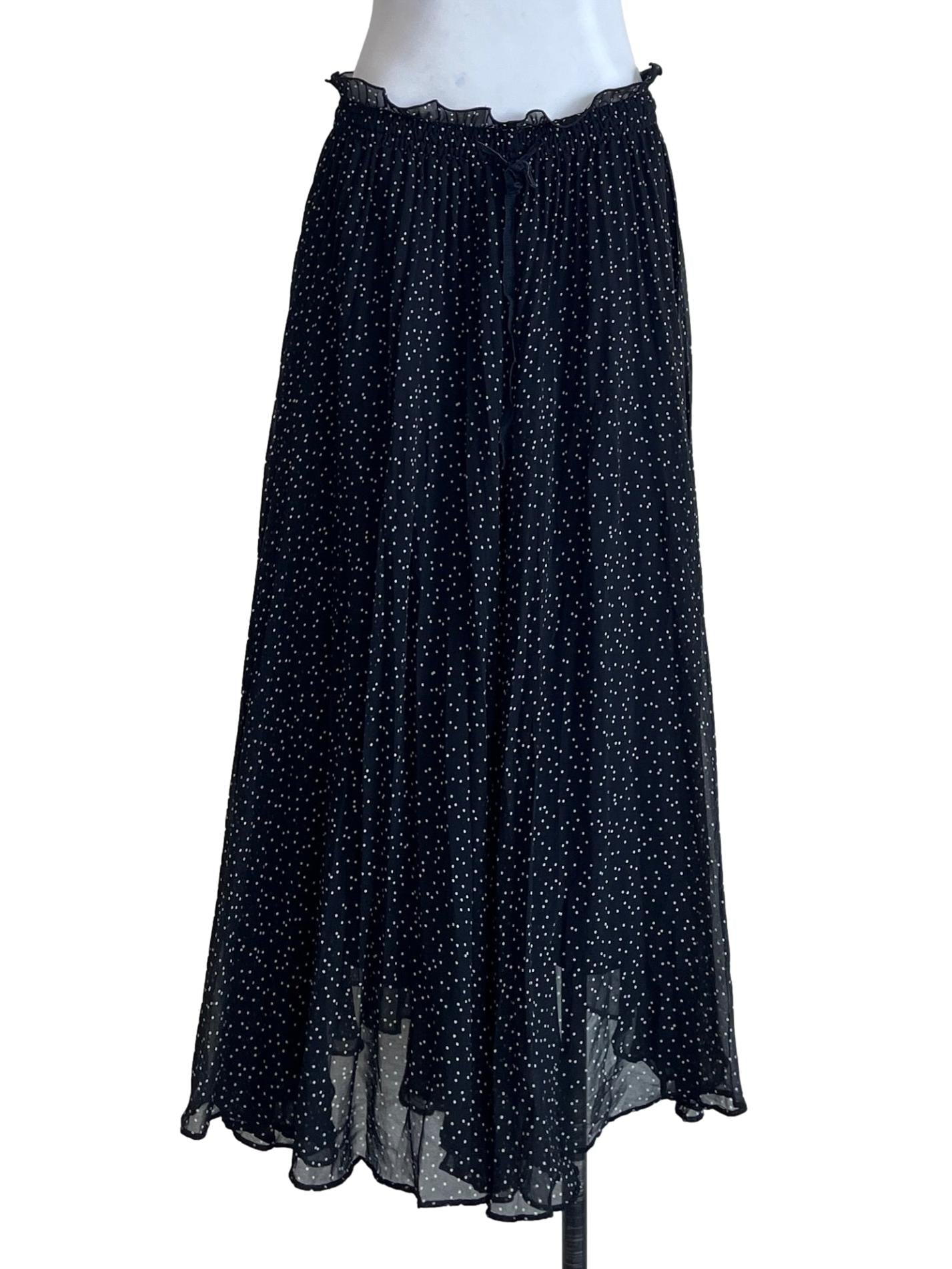 Pitch Black Polkadot Palazzo