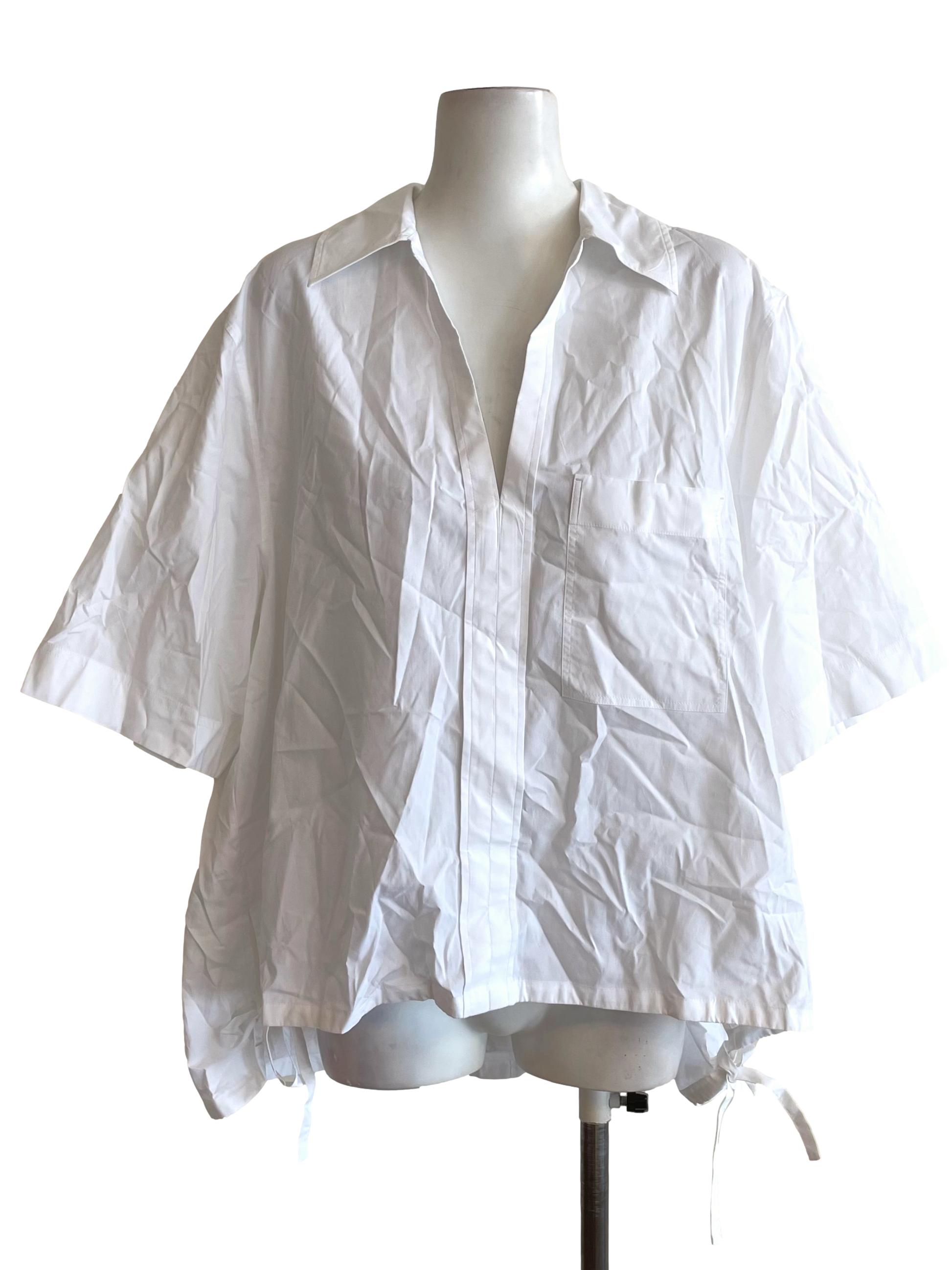 White Oxford Wide Johnny Shirt