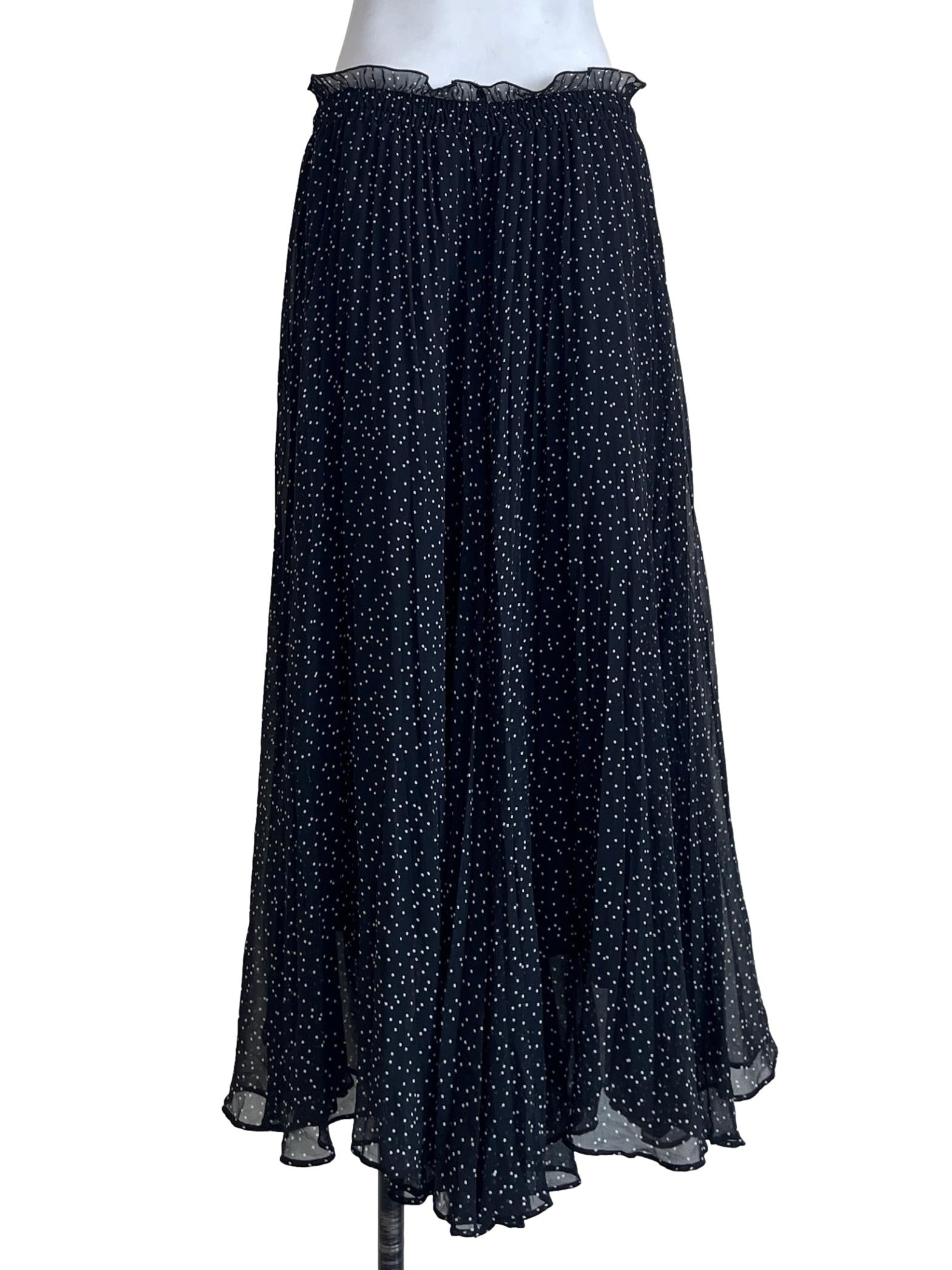 Pitch Black Polkadot Palazzo