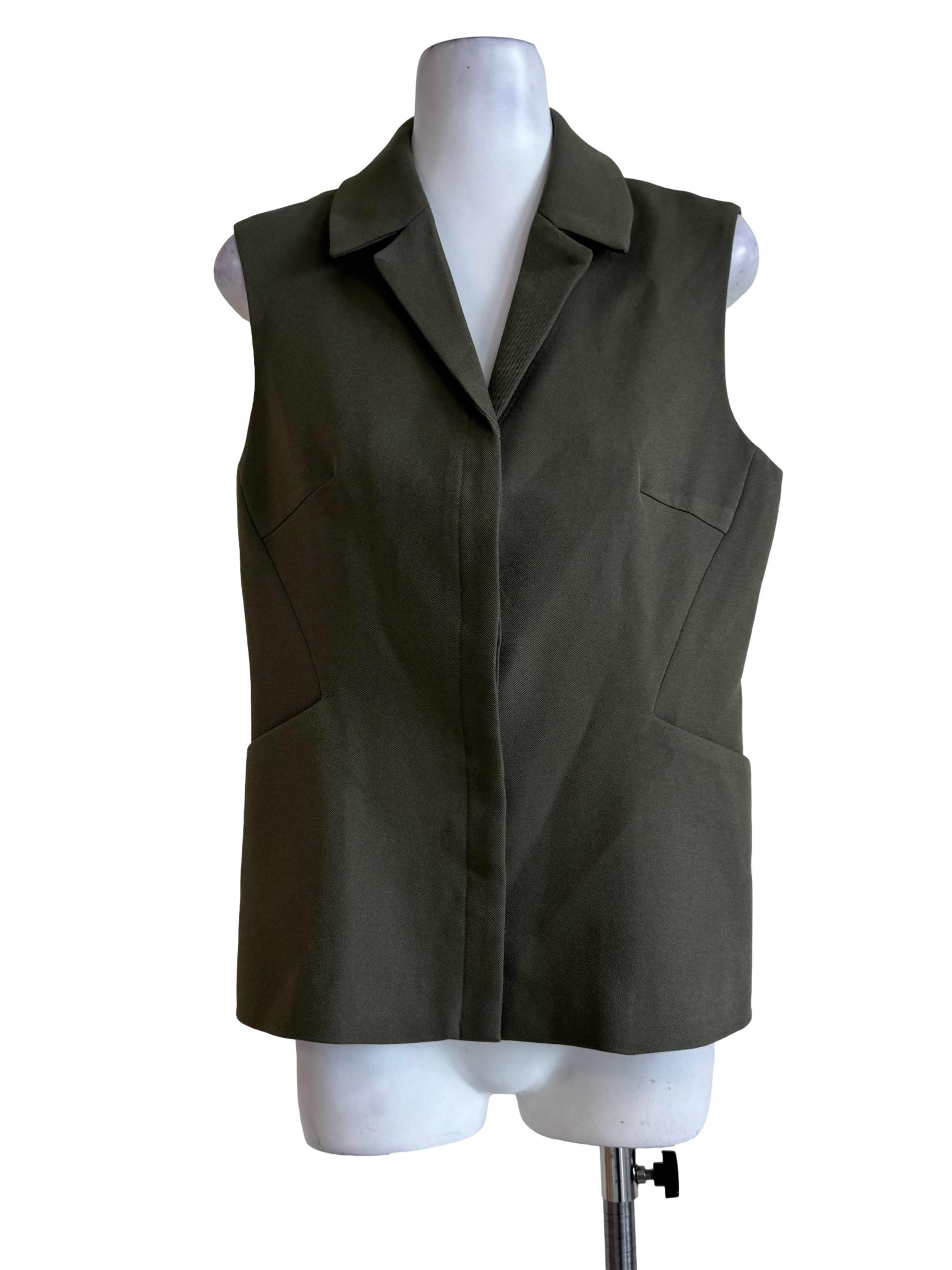 Xanadu Green V Neck Vest
