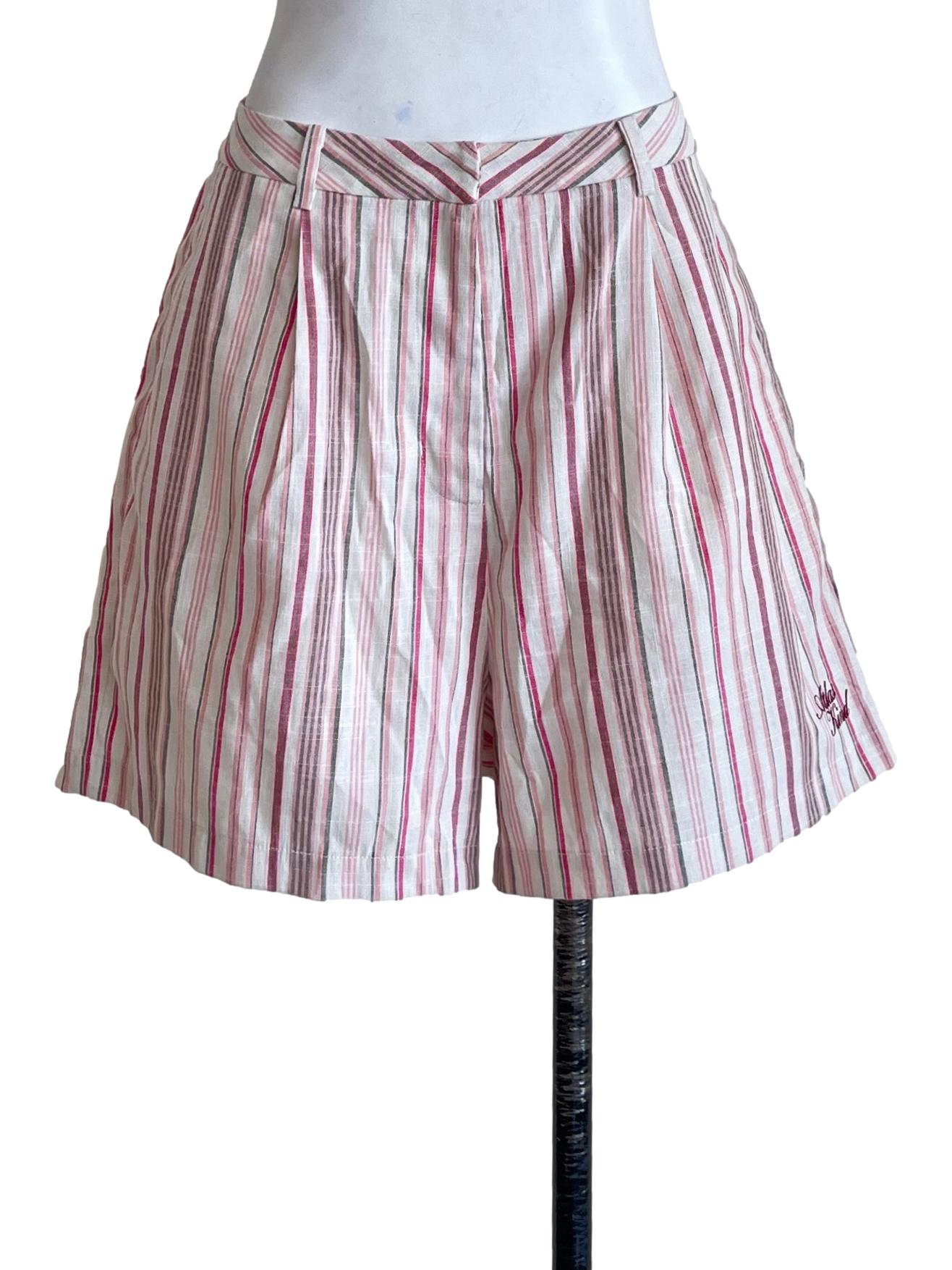 Watermelon Pink Stripes Shorts