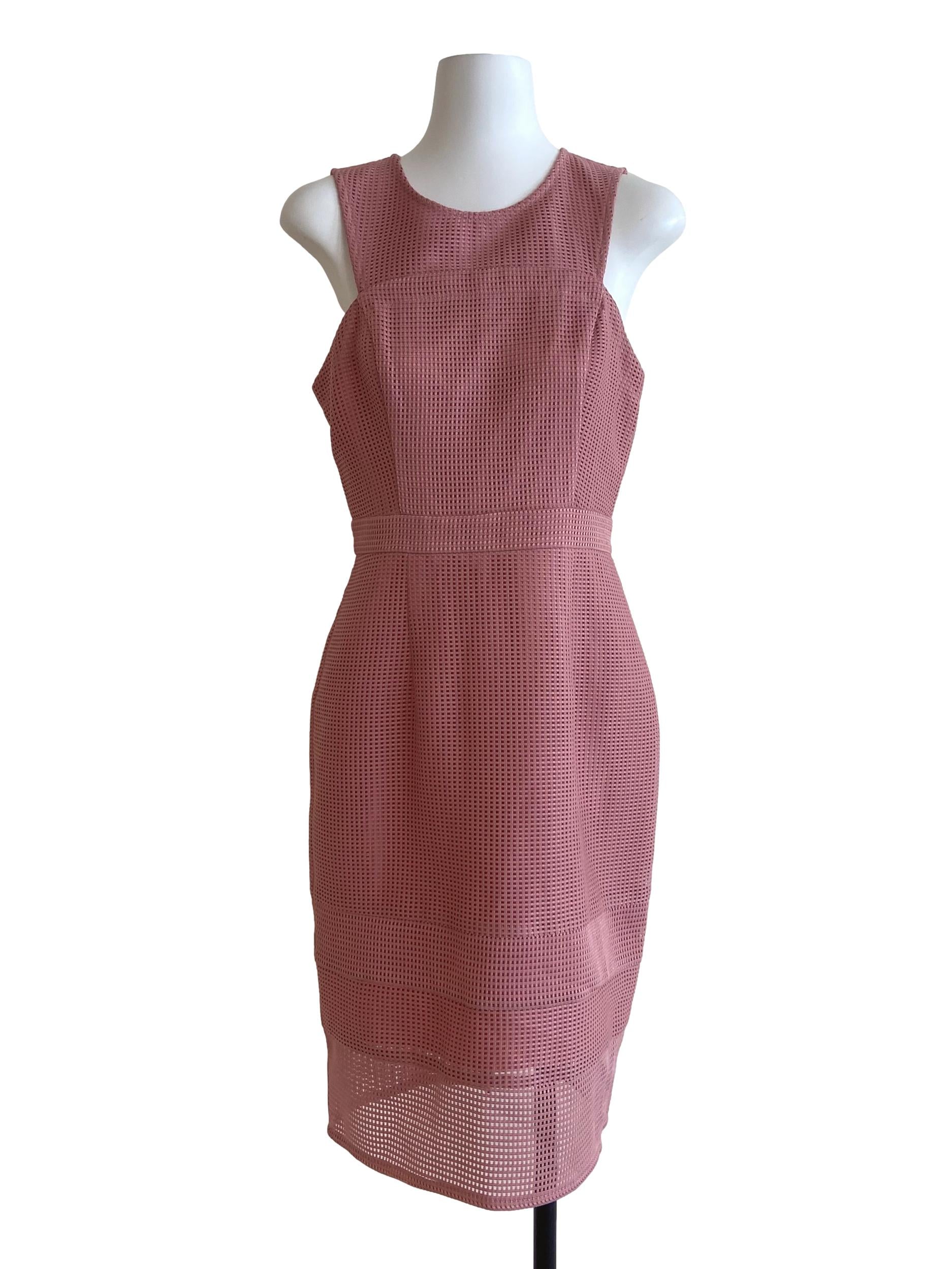 Rouge Pink Plaid Net Shift Dress LB