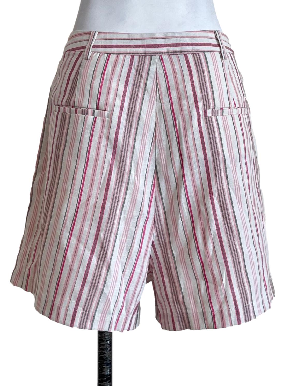 Watermelon Pink Stripes Shorts