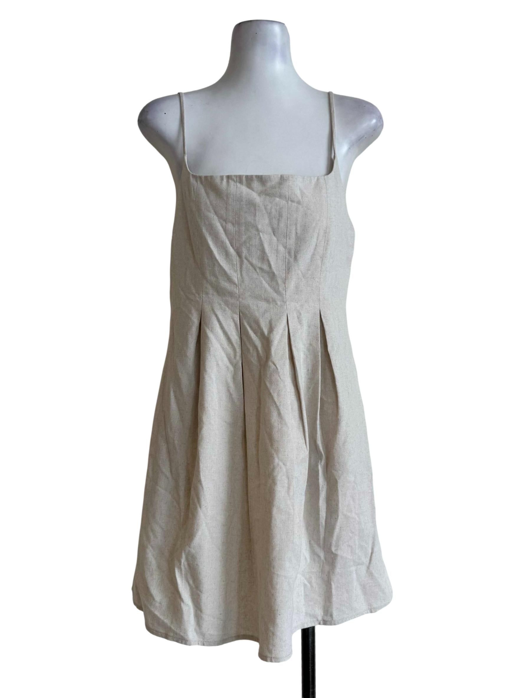 Wheat Beige Sleeveless Dress