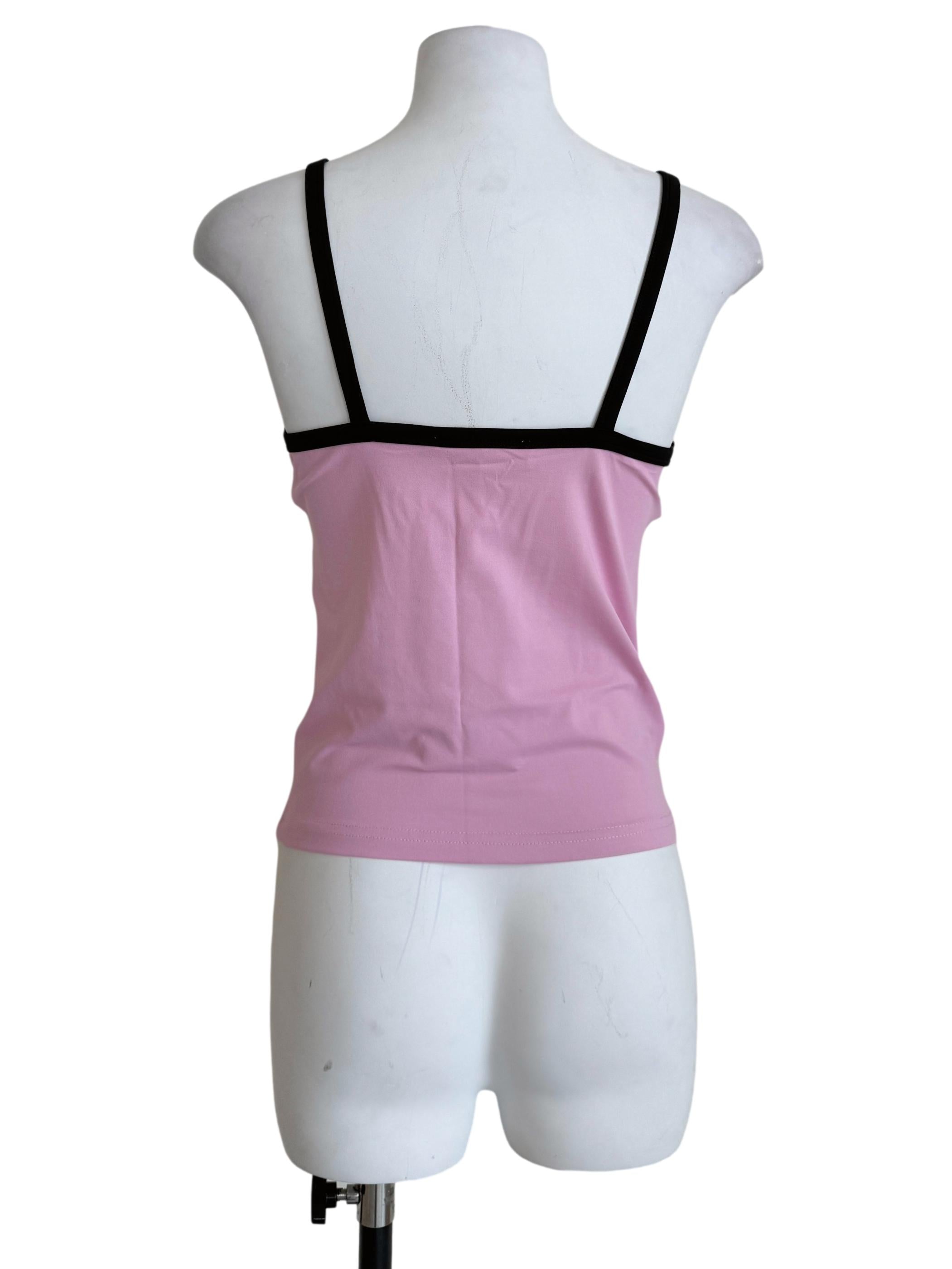 Pink Robyn Contrast Padded Top