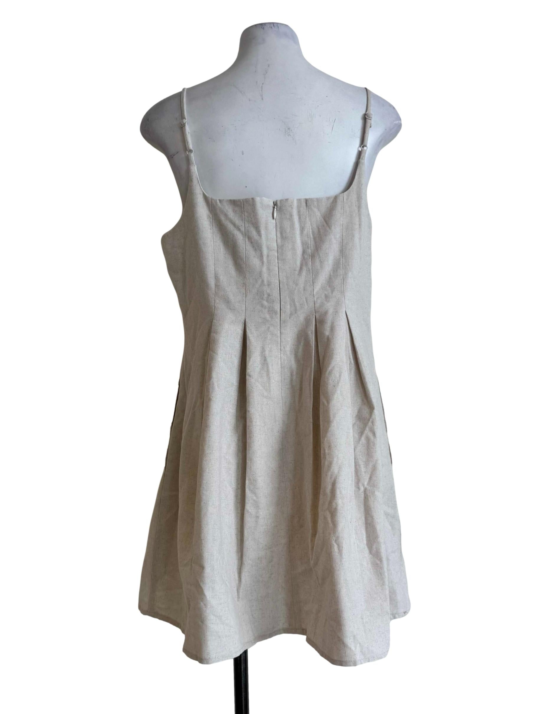 Wheat Beige Sleeveless Dress