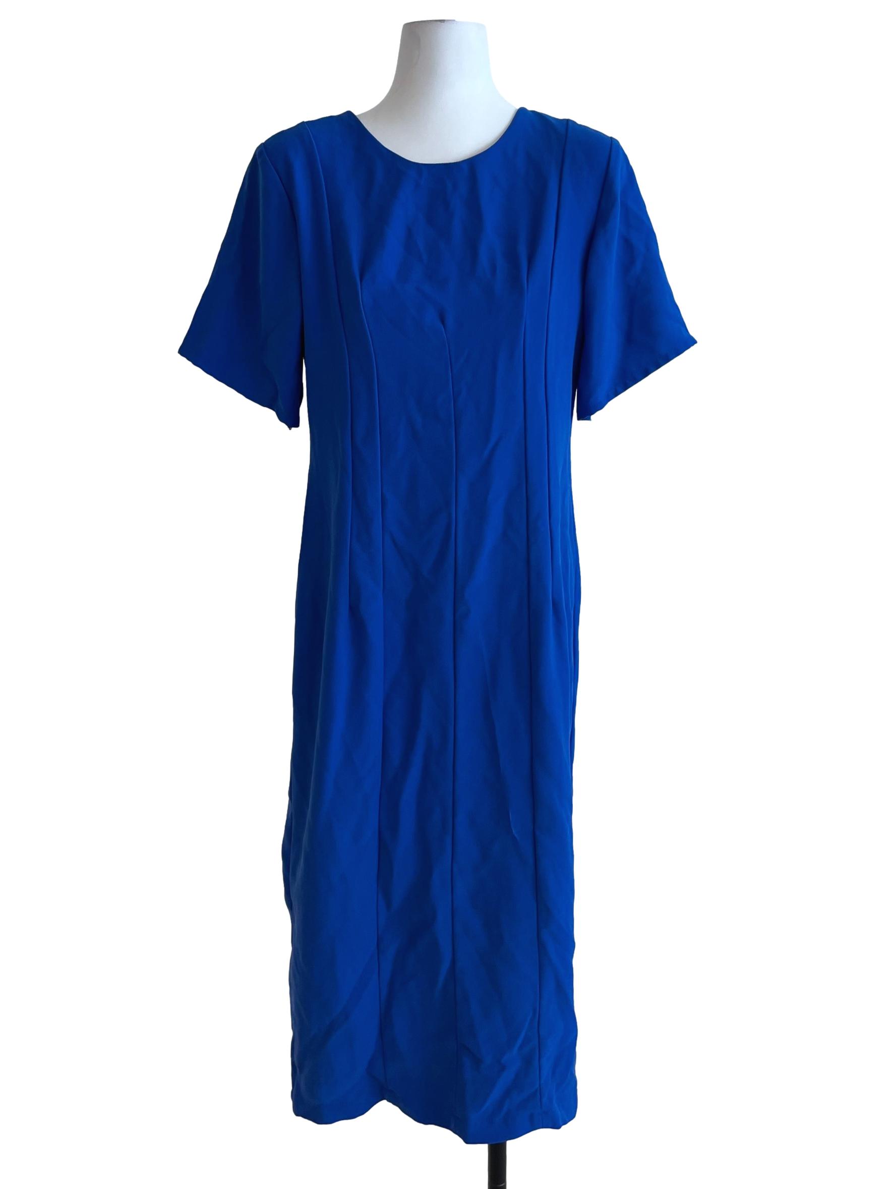 Azure Jewel Neckline Empire Dress