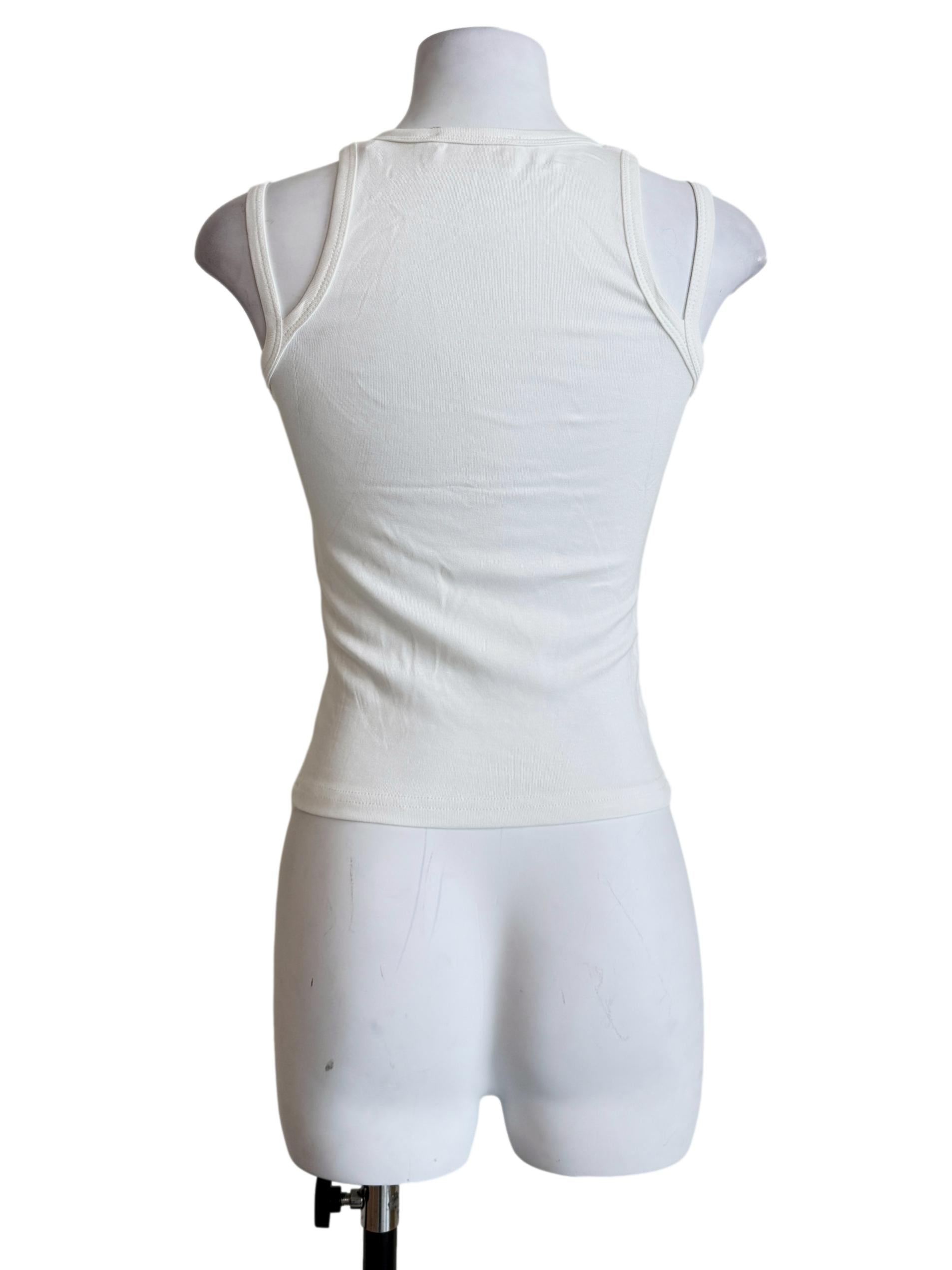 White Jayla Double Strap Tank Top