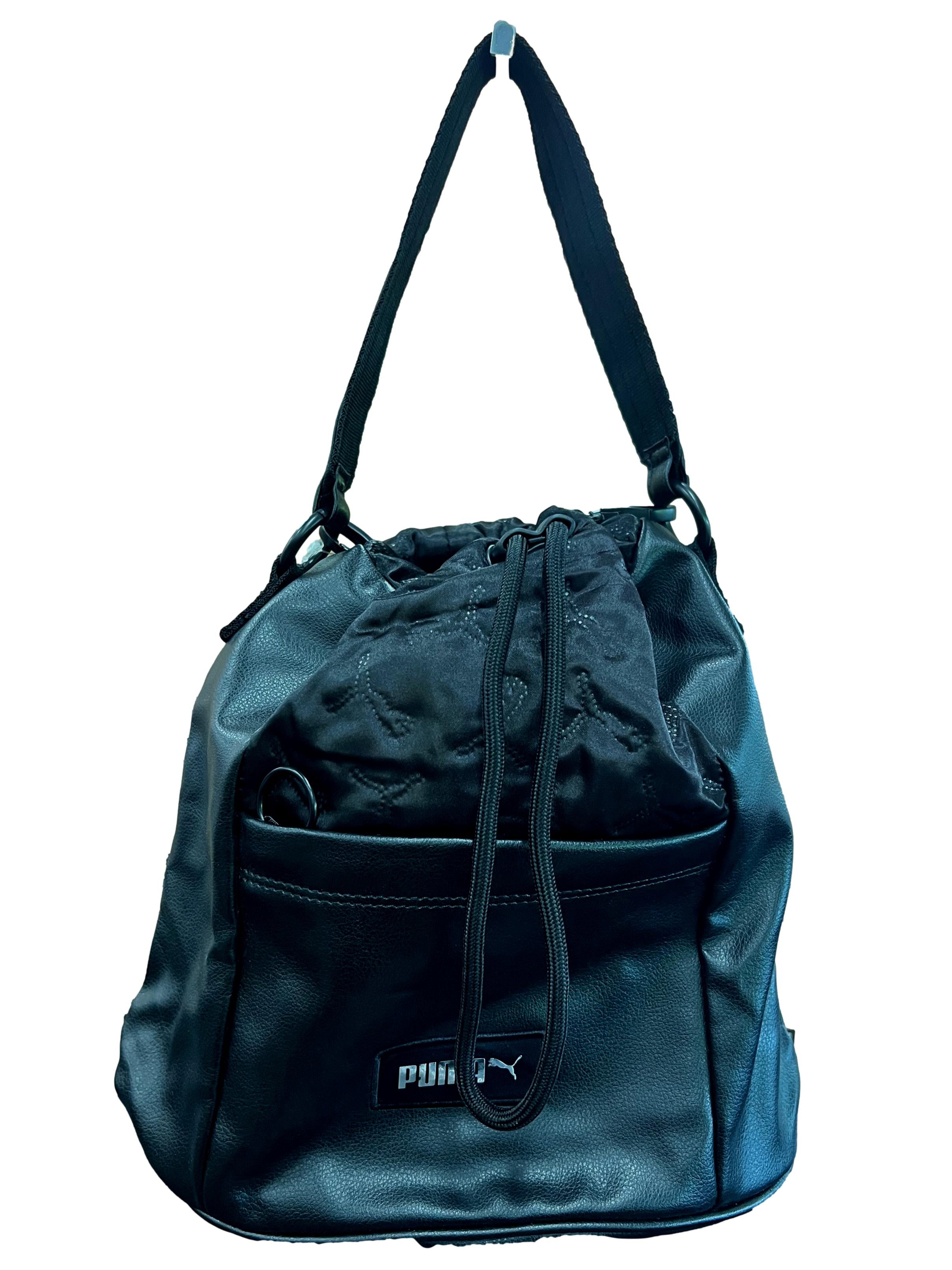 Black Puma Drawstring Bag